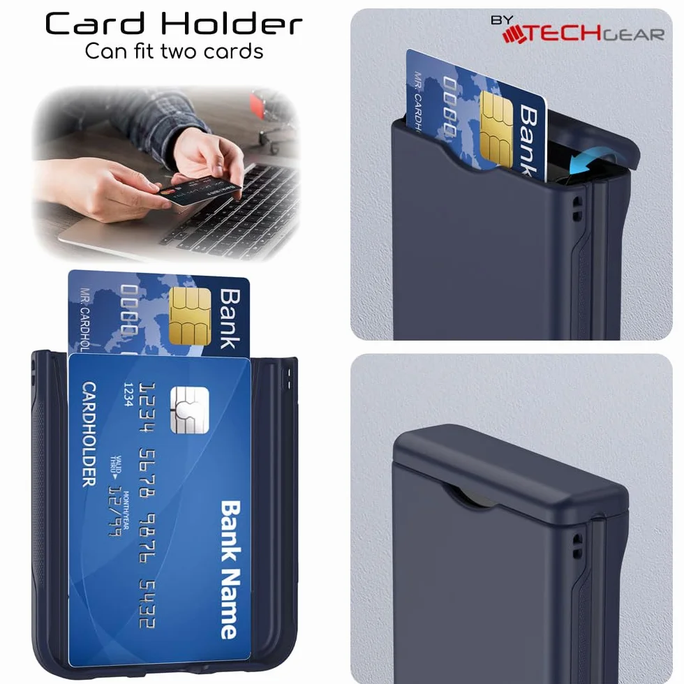 TECHGEAR Coque Samsung Galaxy Z Flip 6 avec porte-cartes Protection robuste Bleu