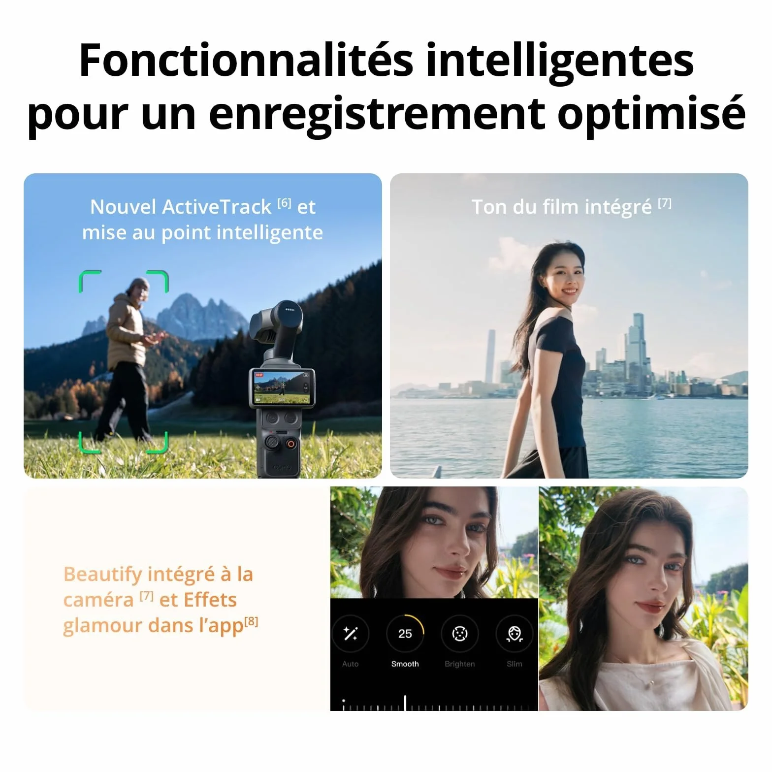 DJI Osmo Pocket 4 Essential Combo, caméra de vlogging avec stabilisateur de Poche, capteur CMOS 1 Pouce, 4K/240 IPS, stabilisation 3 Axes, mémoire 107 Go