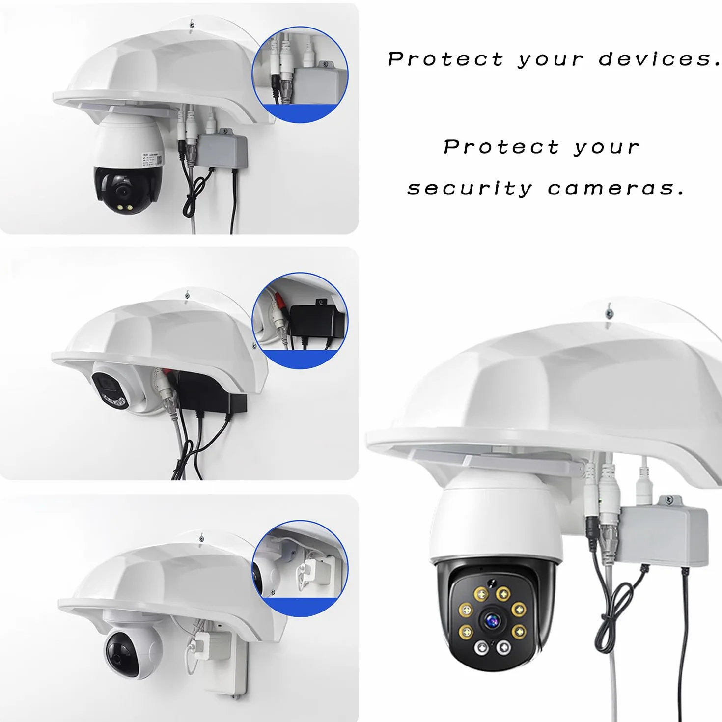 Protection contre la pluie pour caméra extérieure Blink - Housse de protection universelle pour caméra de surveillance, coque pour caméra de sécurité, protection maximale contre l'humidité et le