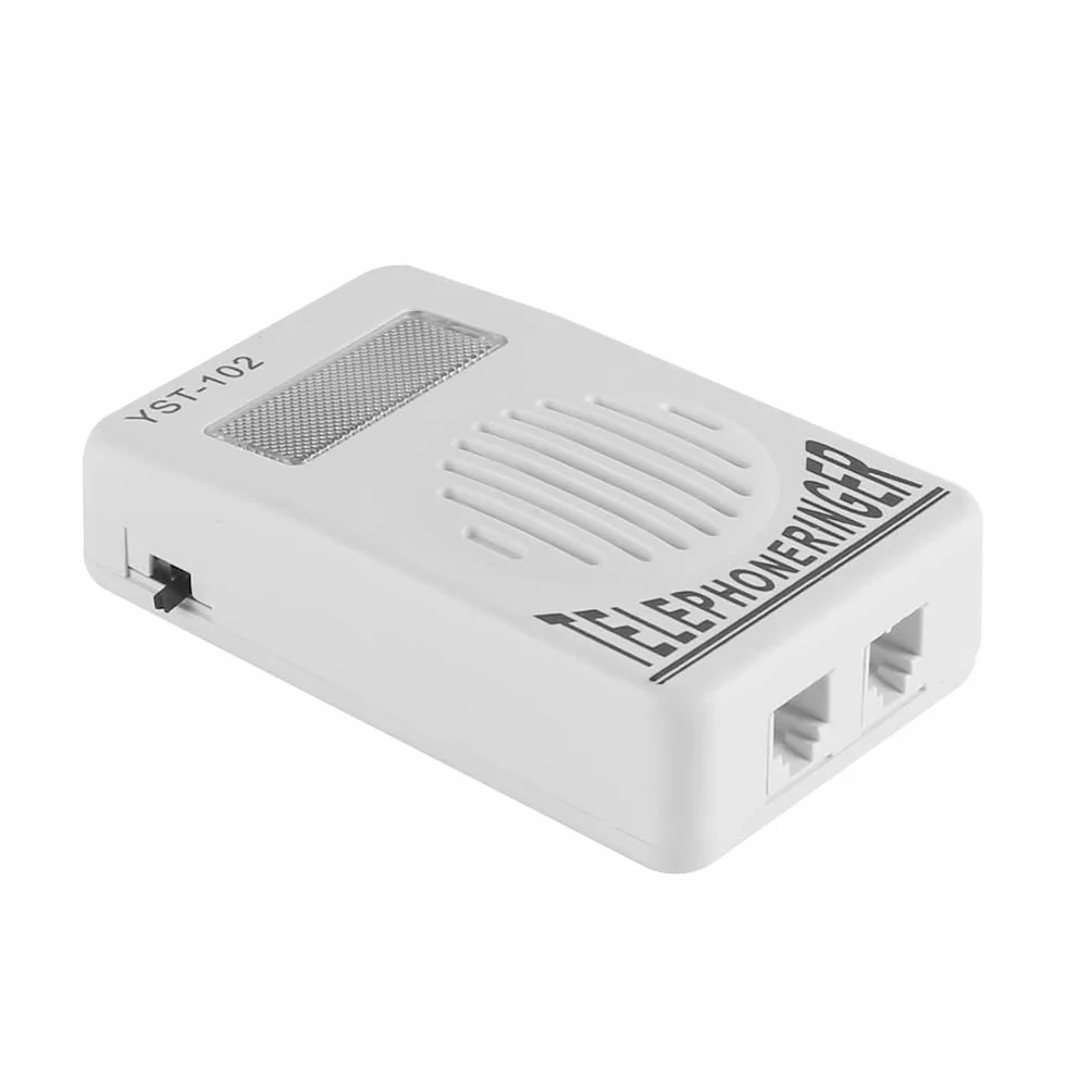 Amplificateur de Sonnerie téléphonique Extra Fort avec lumière stroboscopique, Volume réglable de 60 à 110 DB pour téléphones Fixes/filaires, adapté aux malentendants