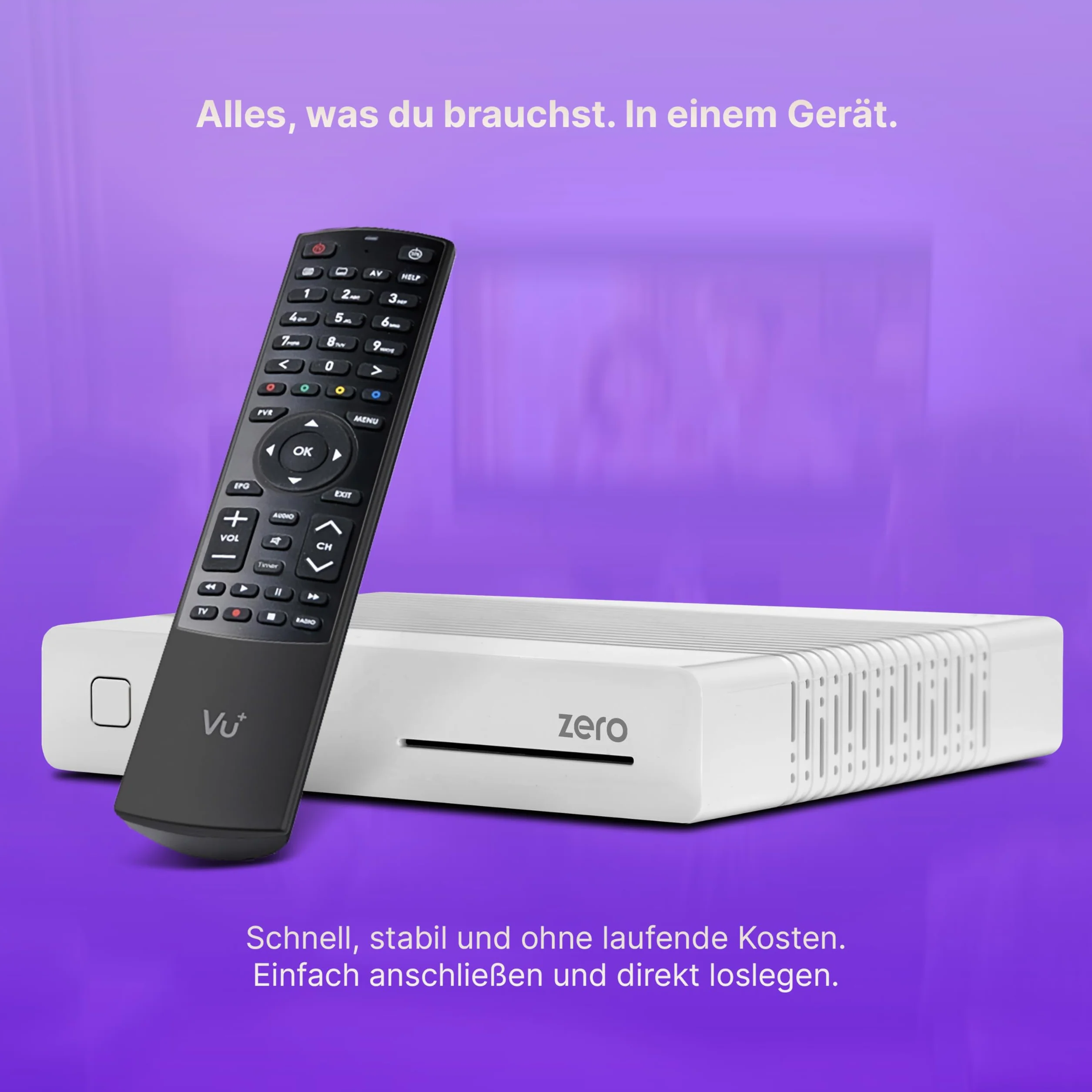 VU + ZERO WE 1x DVB-S2 Linux Récepteur Full HD 1080p - Blanc