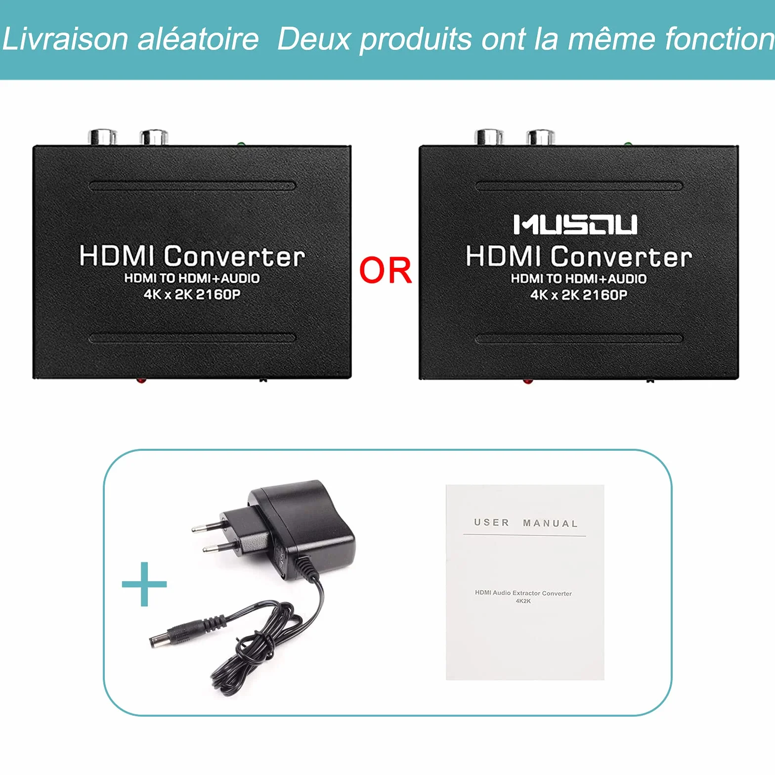 Ozvavzk Convertisseur HDMI Extractor Audio 4K x 2K SPDIF Optique L/R Stéréo 3D