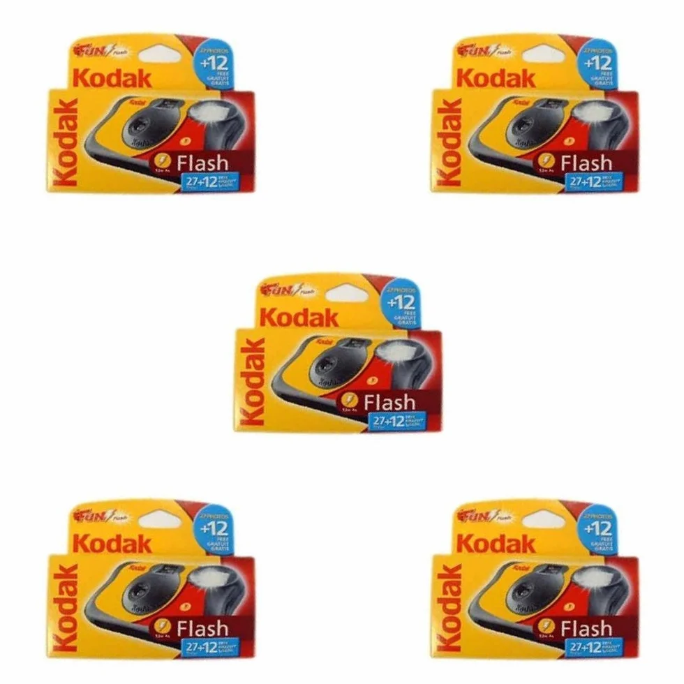 Kodak Fun Flash Lot de 5 appareils photo jetables 39 poses