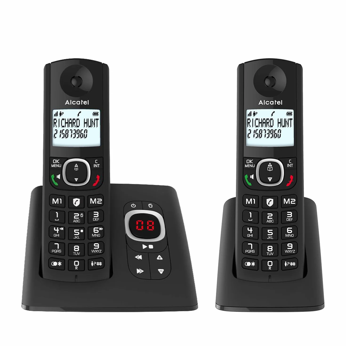 ALCATEL F530 Voice Duo Téléphone Fixe Sans Fil DECT Avec Répondeur Noir