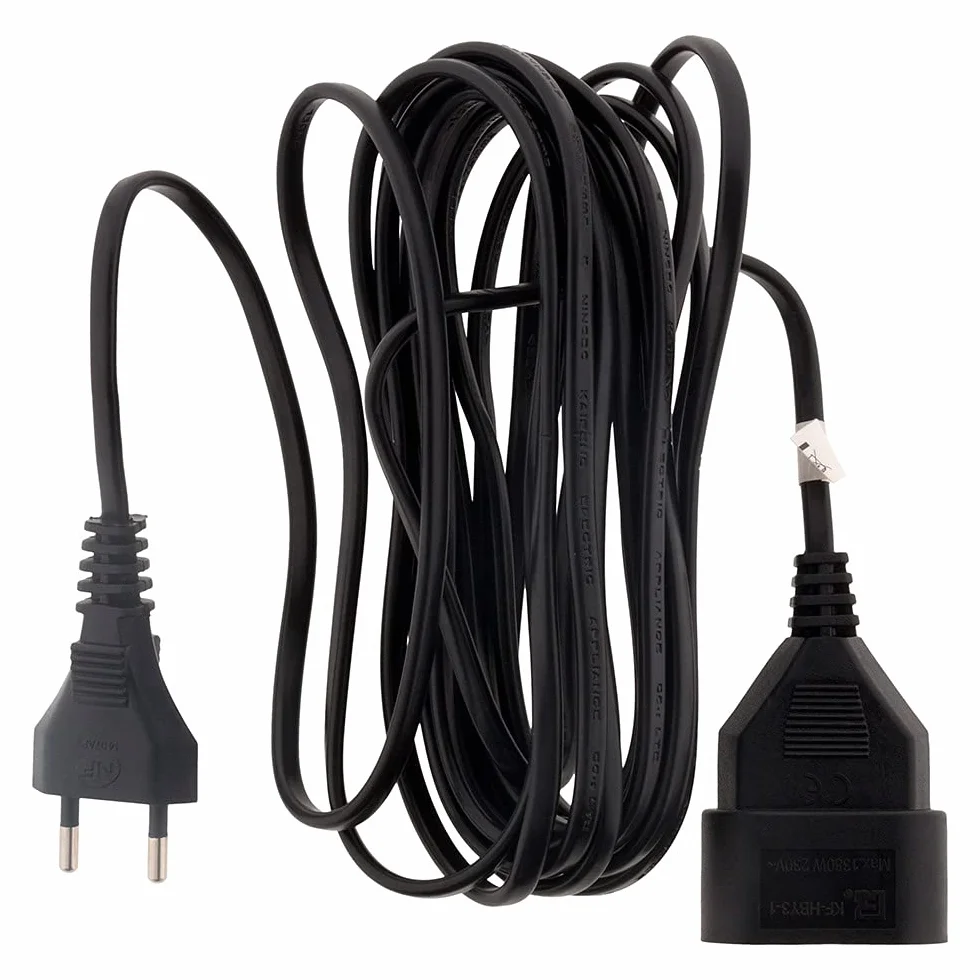 Zenitech Prolongateur HO3VVH2F 2X 0,75mm² Prise 6A Noir 2m