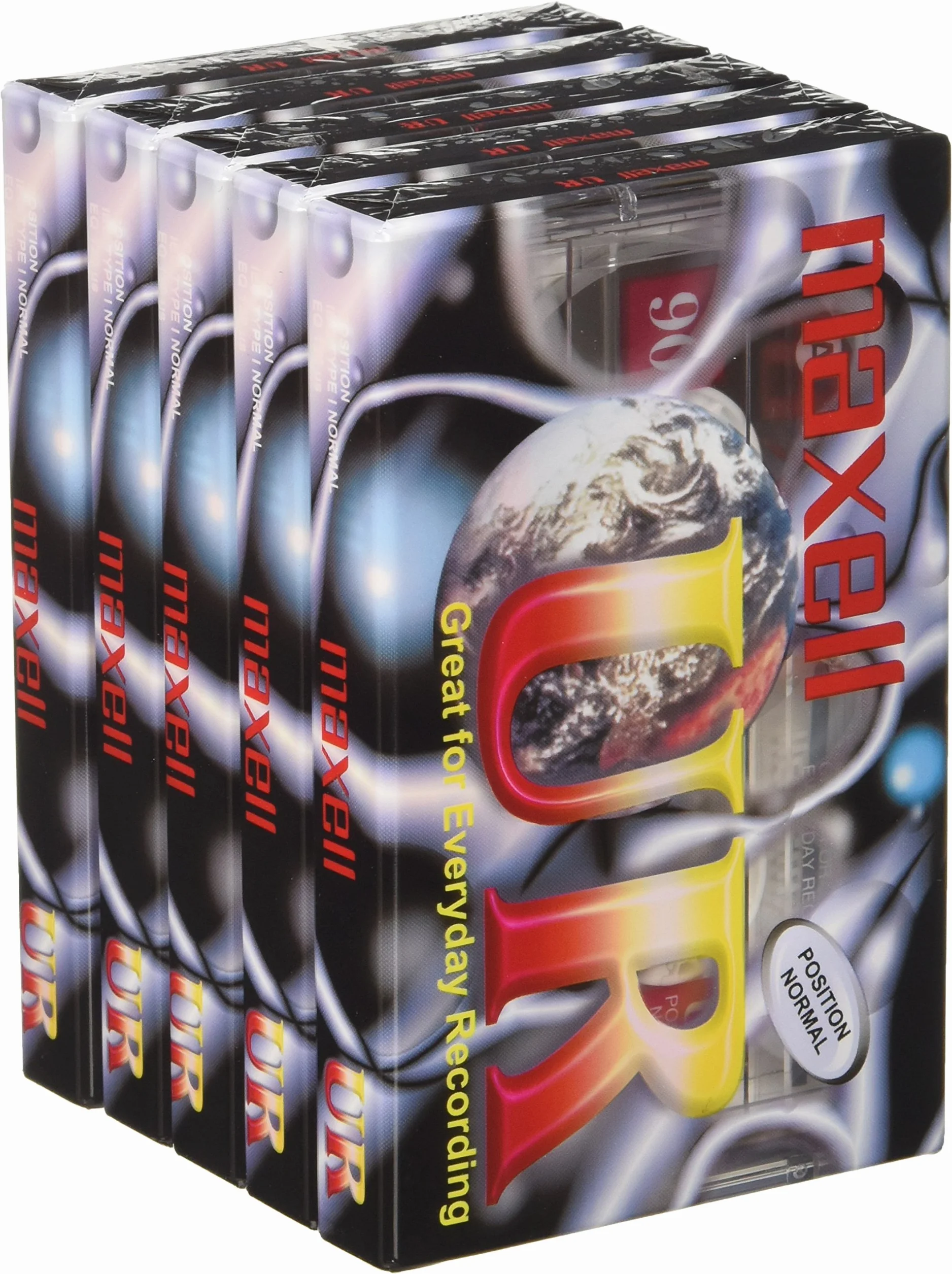 Maxell Cassette audio UR 90 Pack de 5