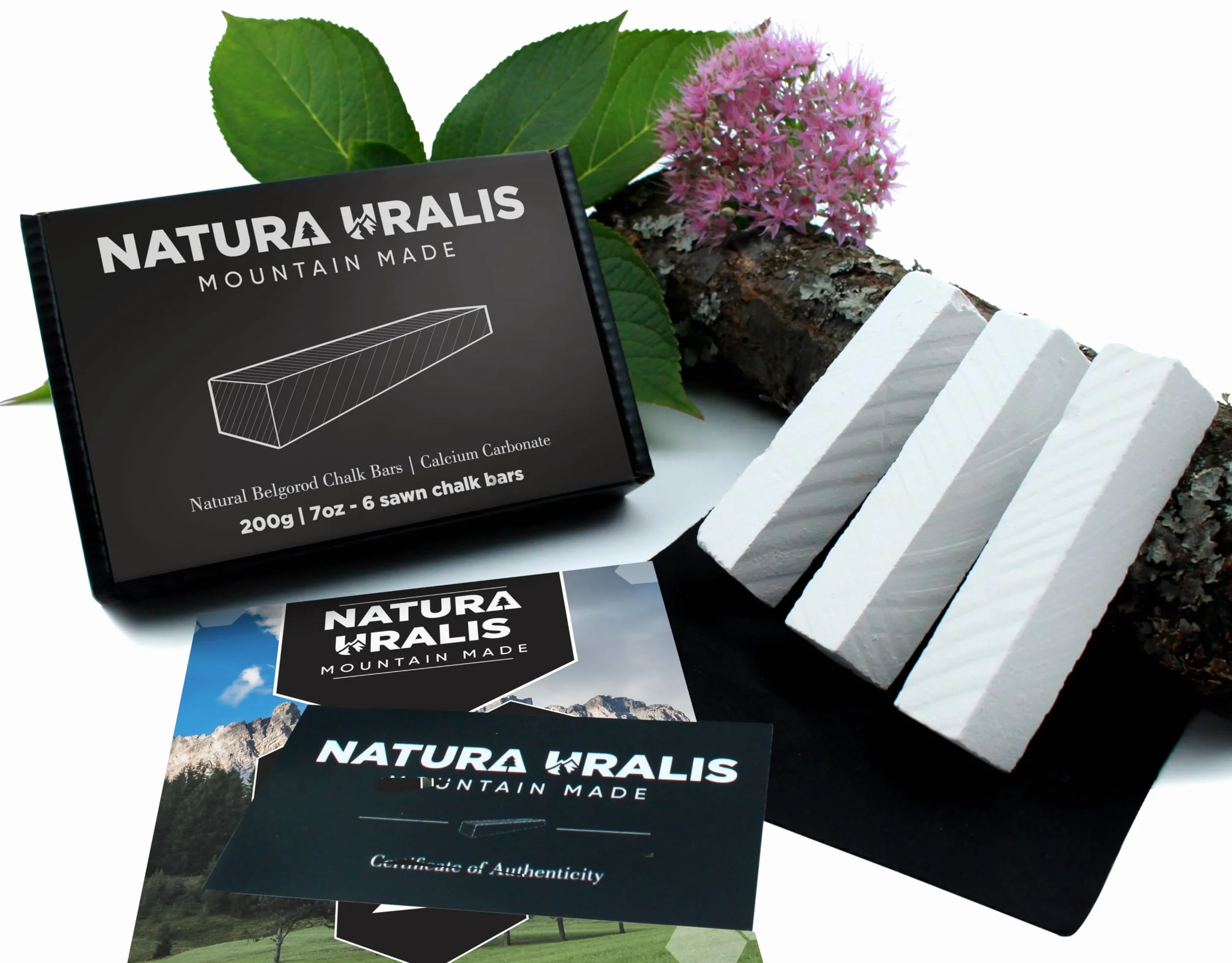 Natura Uralis Premium Craie Sciée de Belgorod 200g Barres de Craie Blanche
