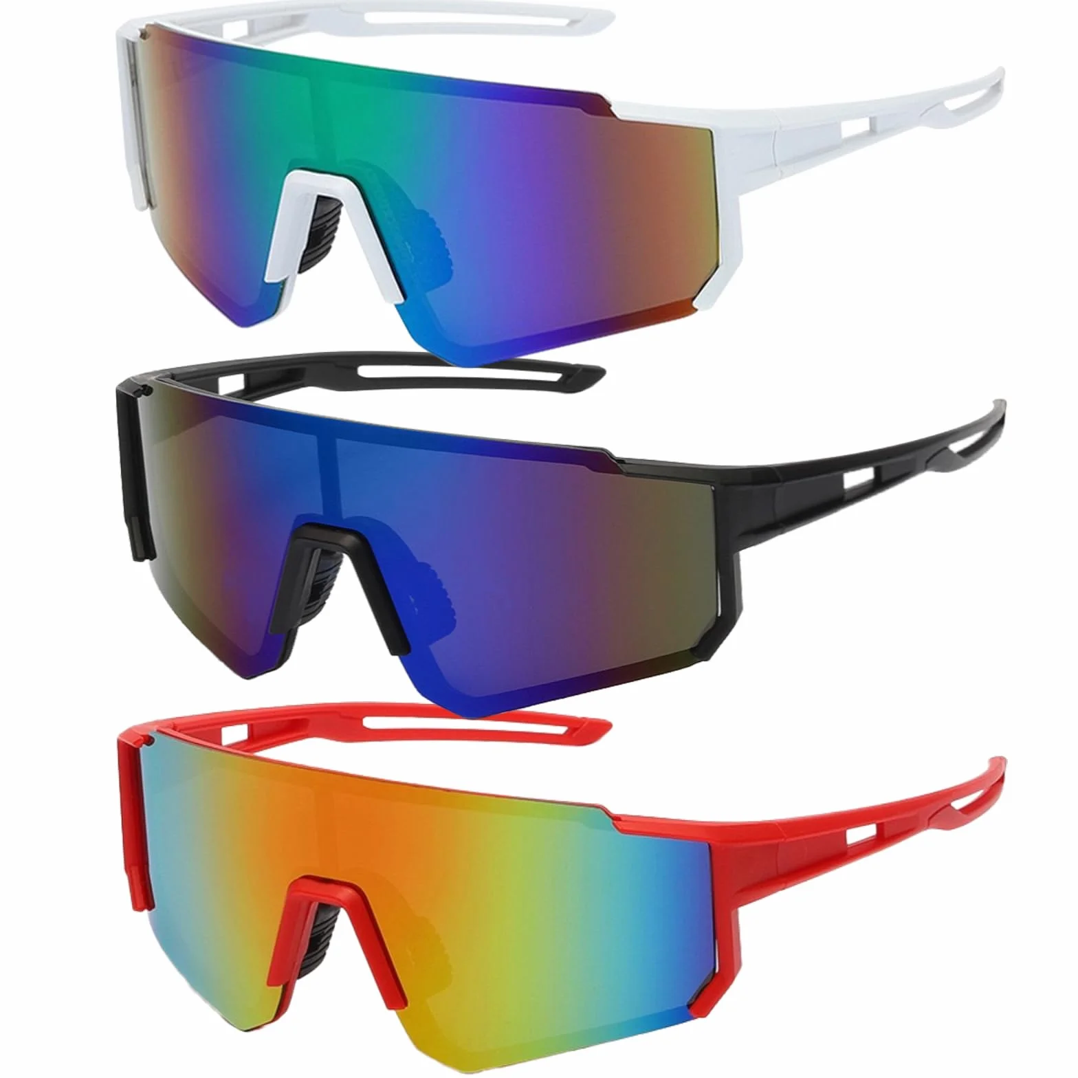 Lunettes de Vélo Polarisées UV400 JSTHHTT 3 PCS Hommes Femmes