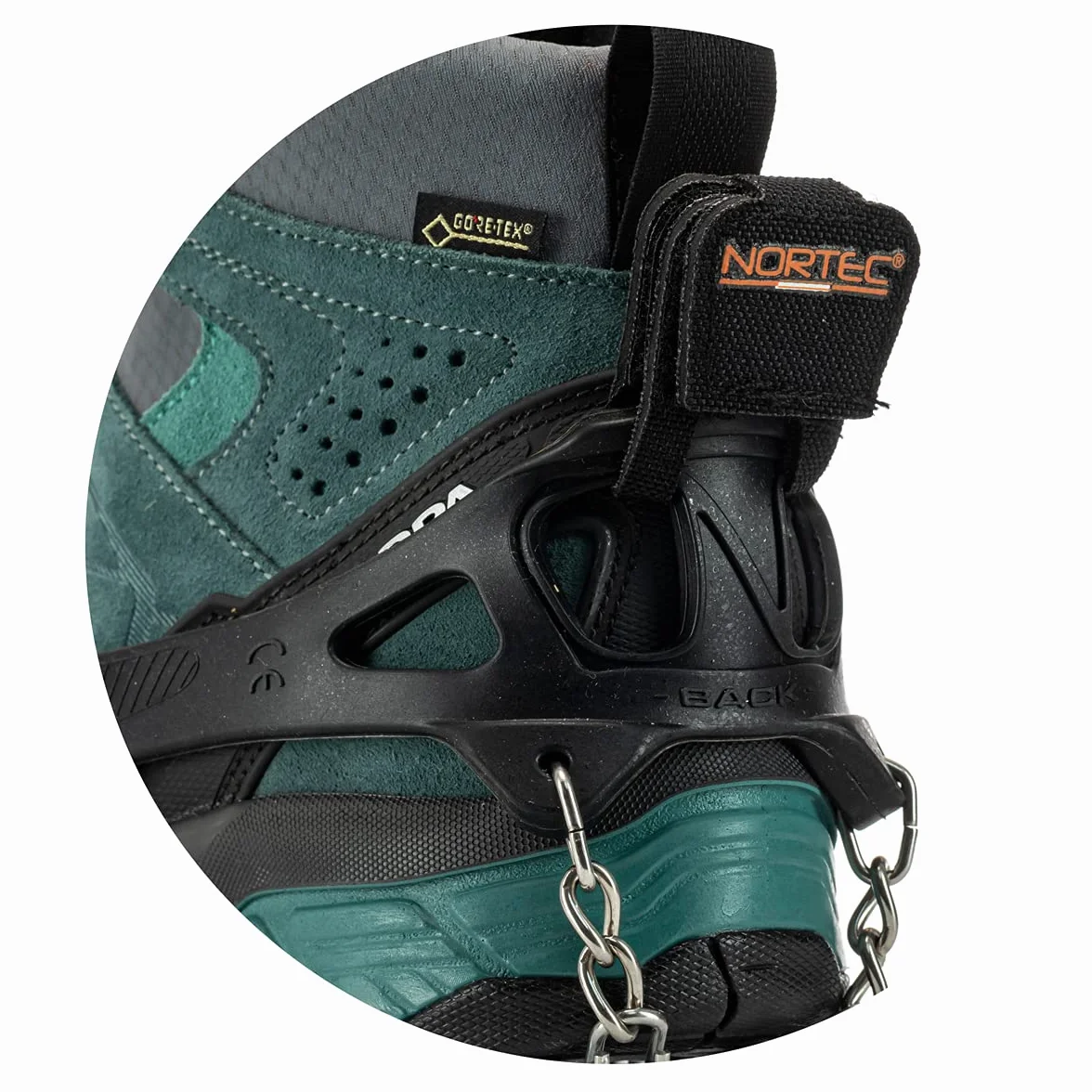 Nortec Crampons ALP 2.0 Micro Crampons Légers pour Chaussures Winter Trekking Glace Neige