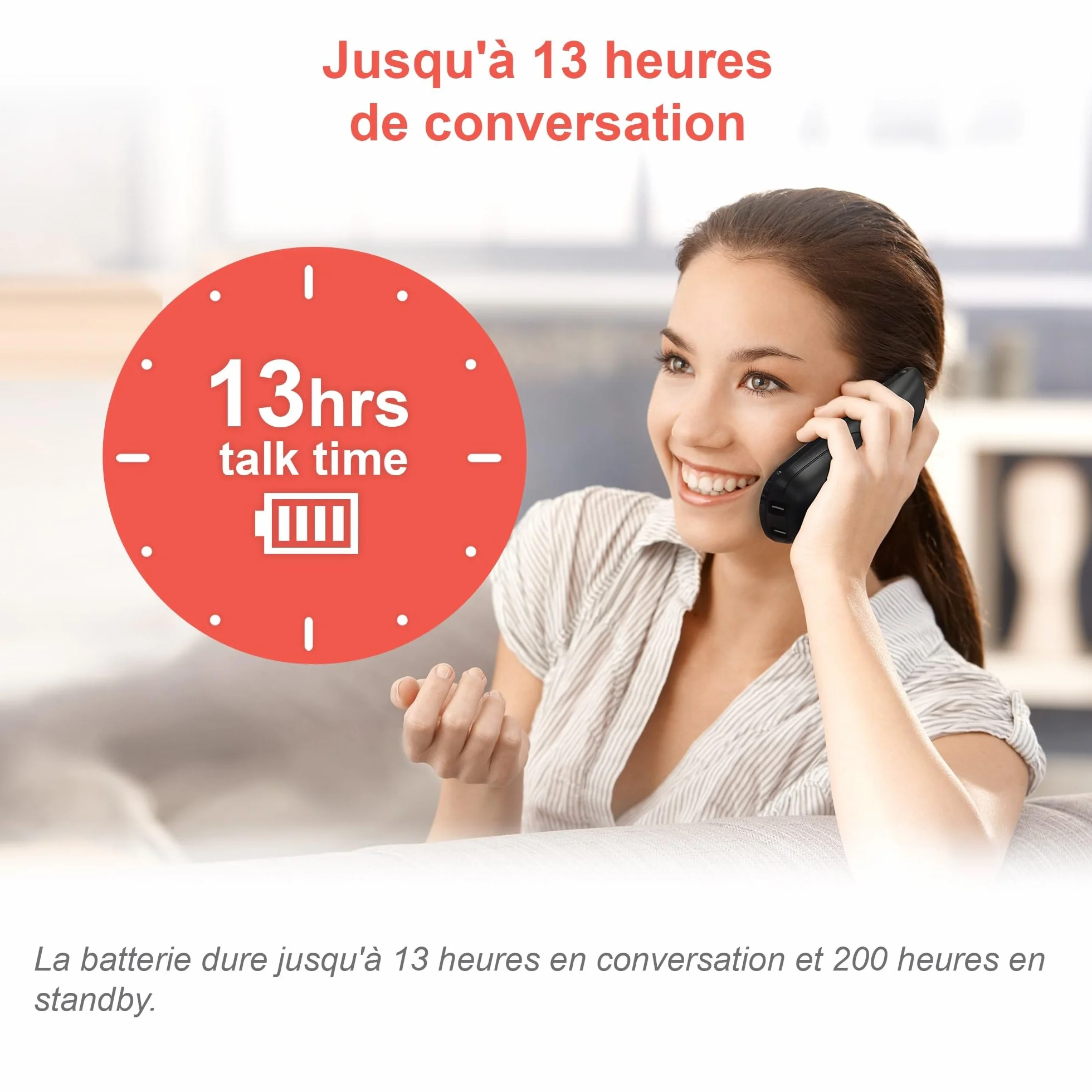 VTech CS1450 Téléphone sans Fil DECT avec Répondeur, Mains Libres, Blocage d'Appels, Identification de l'Appelant, Écran Rétroéclairé