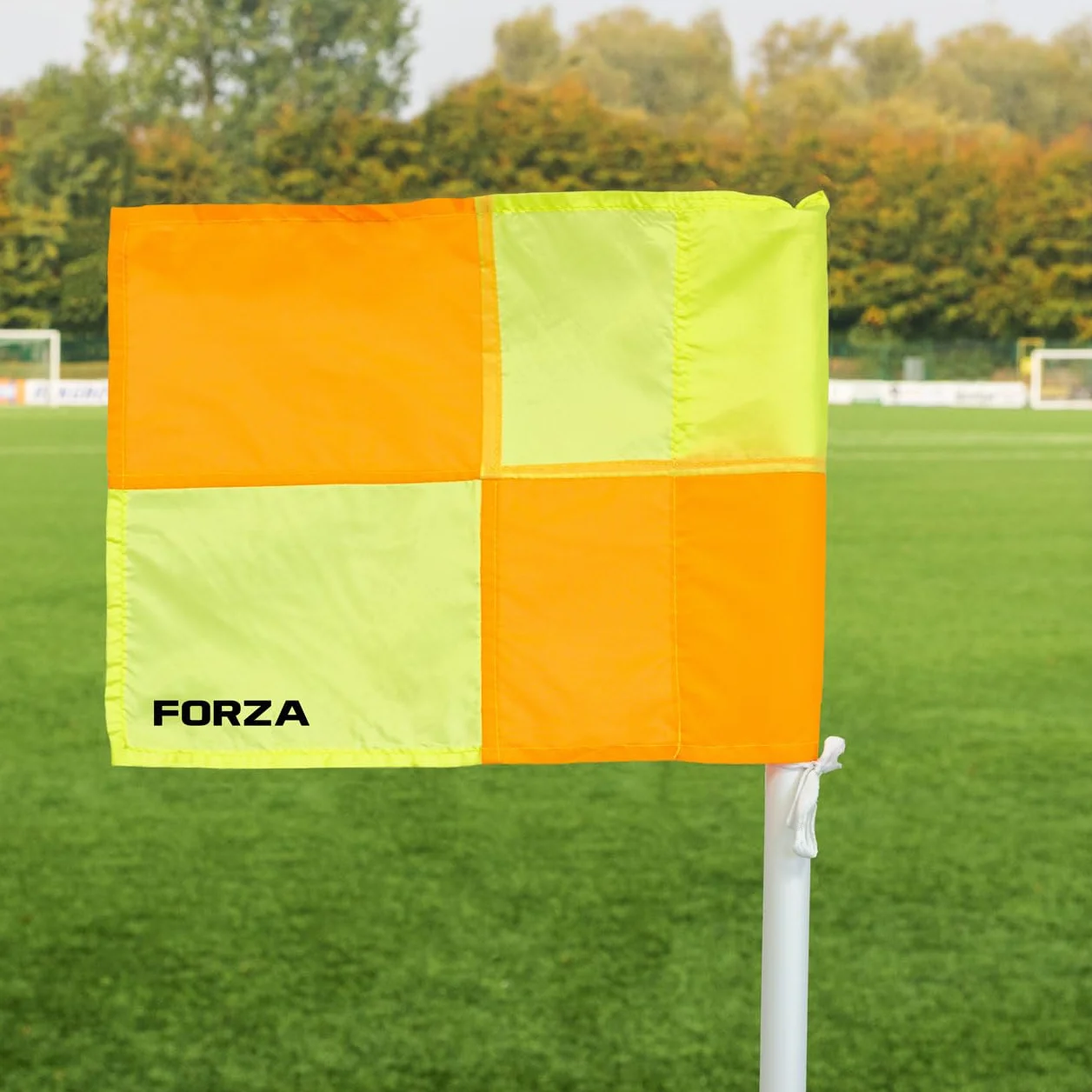 FORZA Poteaux de Corner avec Drapeaux pour Terrains de Football – Base en Option pour Gazon Synthétique