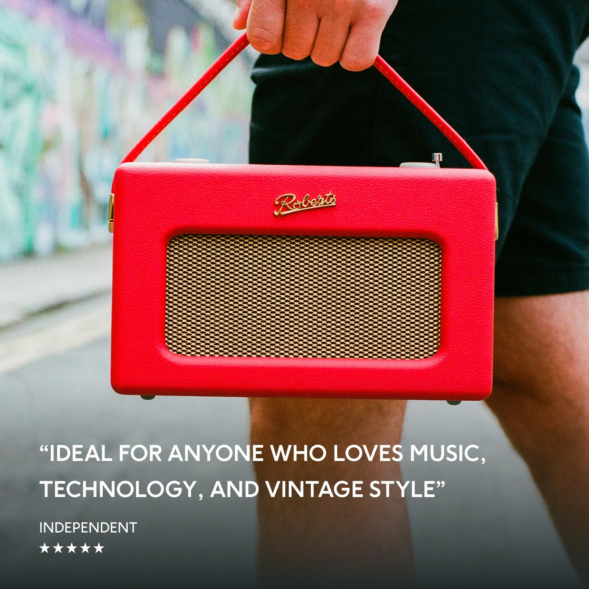 Roberts Revival iSTREAML Radio numérique FM/DAB/DAB+/INTERNET avec Bluetooth, rouge classique