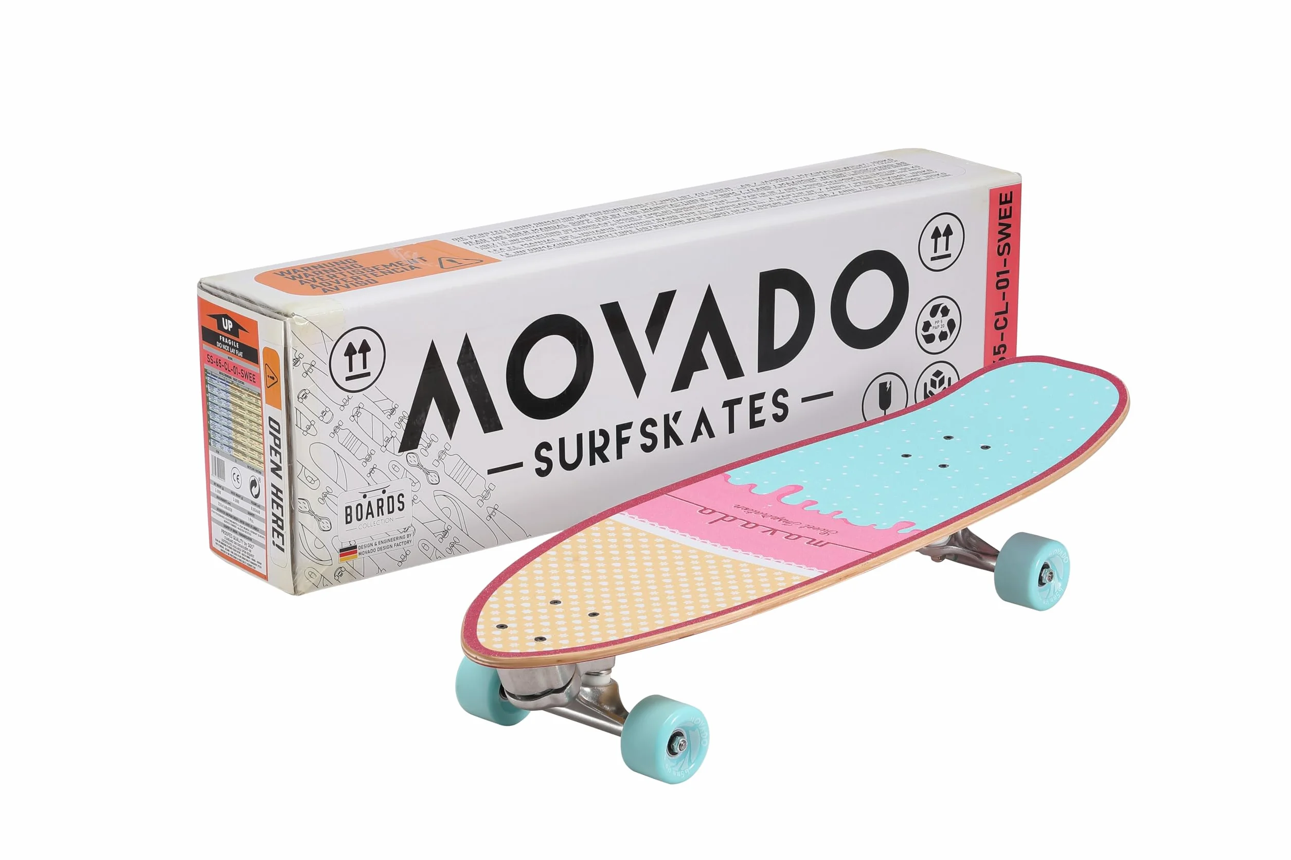 STAR SCOOTER Longboard Cruiser Planche à Roulette ABEC-11 Haute Vitesse
