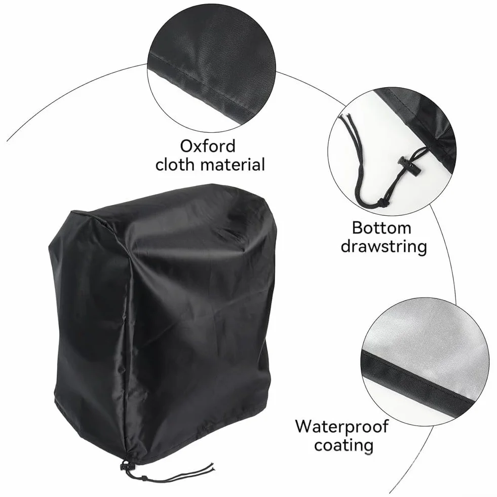 Housse anti-poussière pour microscope, protection imperméable en tissu Oxford, noir, 35 x 20 x