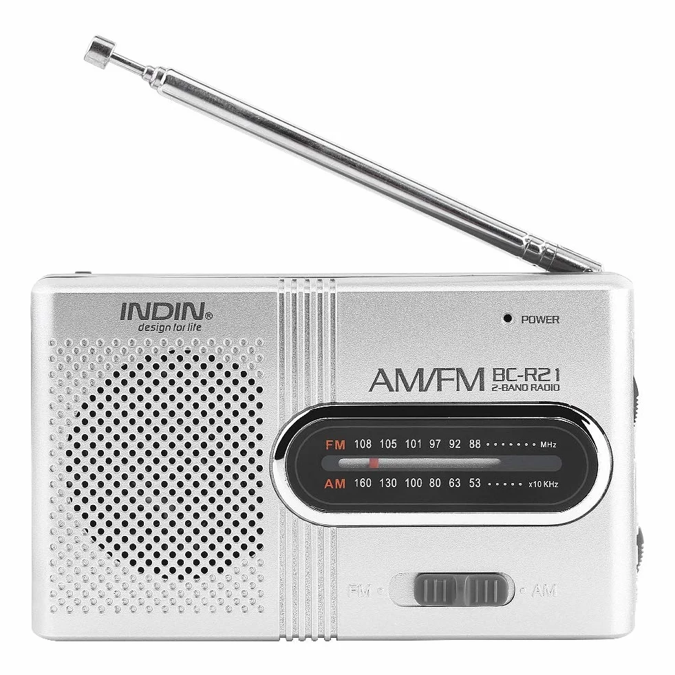 Radio AM FM Portable - Mini Radio avec Antenne Télescopique et Prise Casque, Haut-parleurs Stéréo Récepteur Lecteur de Musique