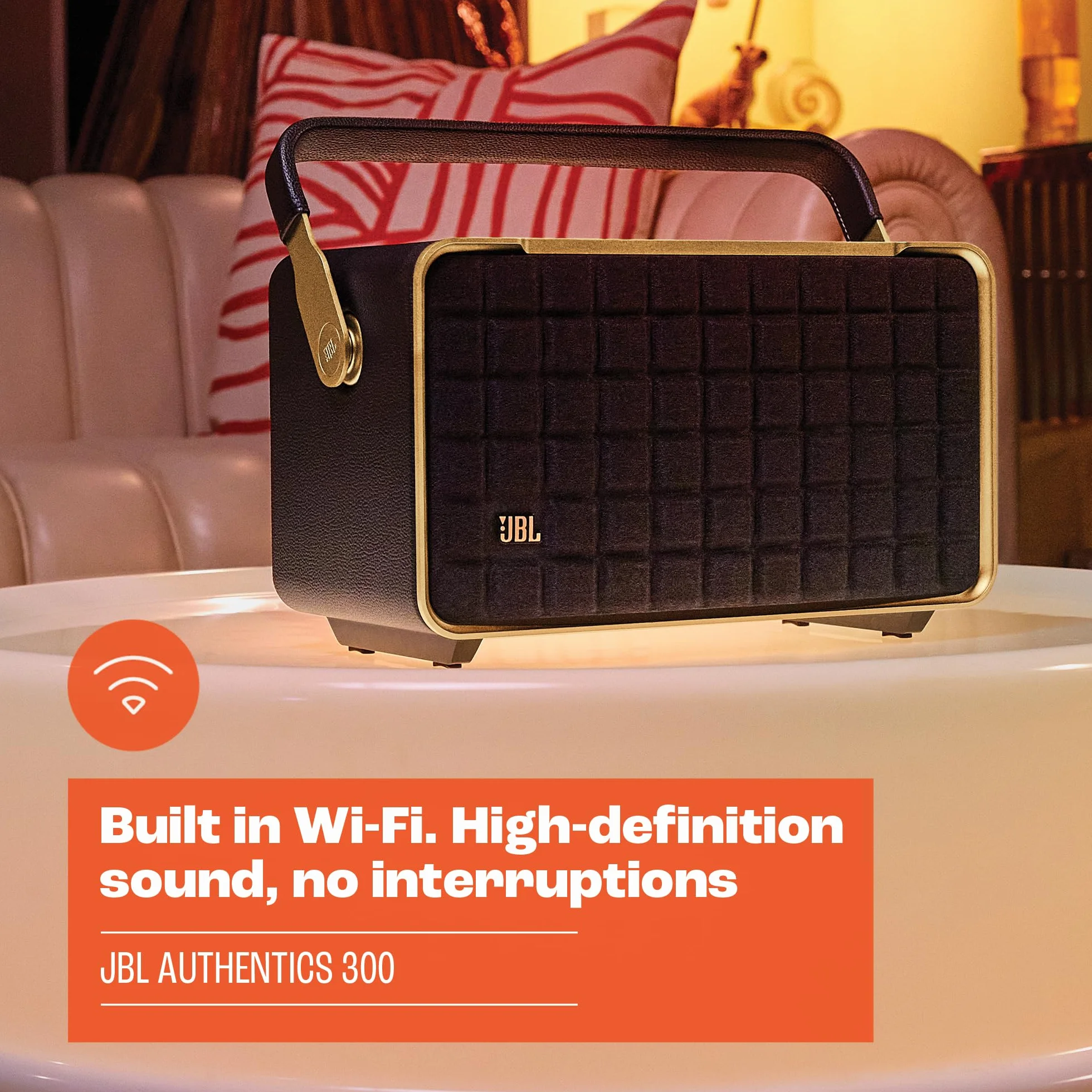 JBL Authentics 300 Enceinte intelligente portable WiFi Bluetooth noire