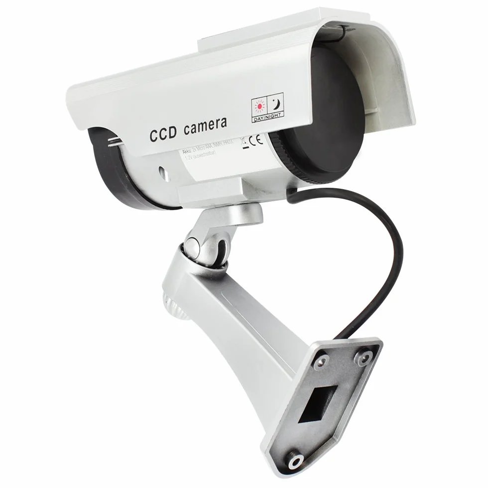 com-four® 2X Caméra factice pour l'extérieur - caméra factice avec Support Mural - Camera Exterieur - Camera factice (02 pièces)