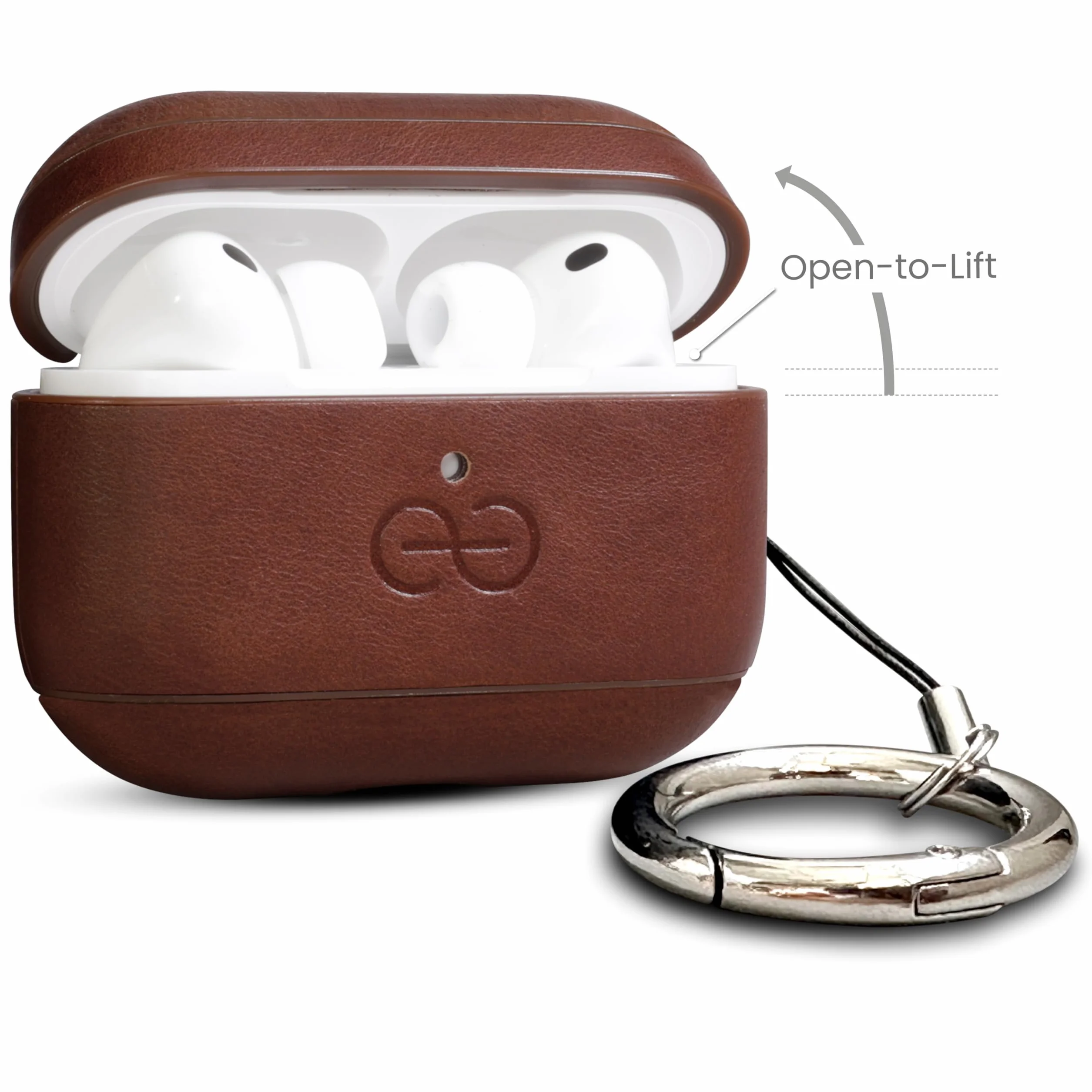 Coque AirPods Pro 3 Cuir véritable MagSafe Effet Reveal Motion [Om:Chestnut]