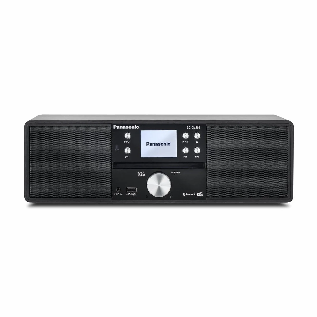 Panasonic SC-DM202EG-K Microchaîne Hi-Fi Compacte CD Radio DAB+/FM USB Bluetooth 24W Noir