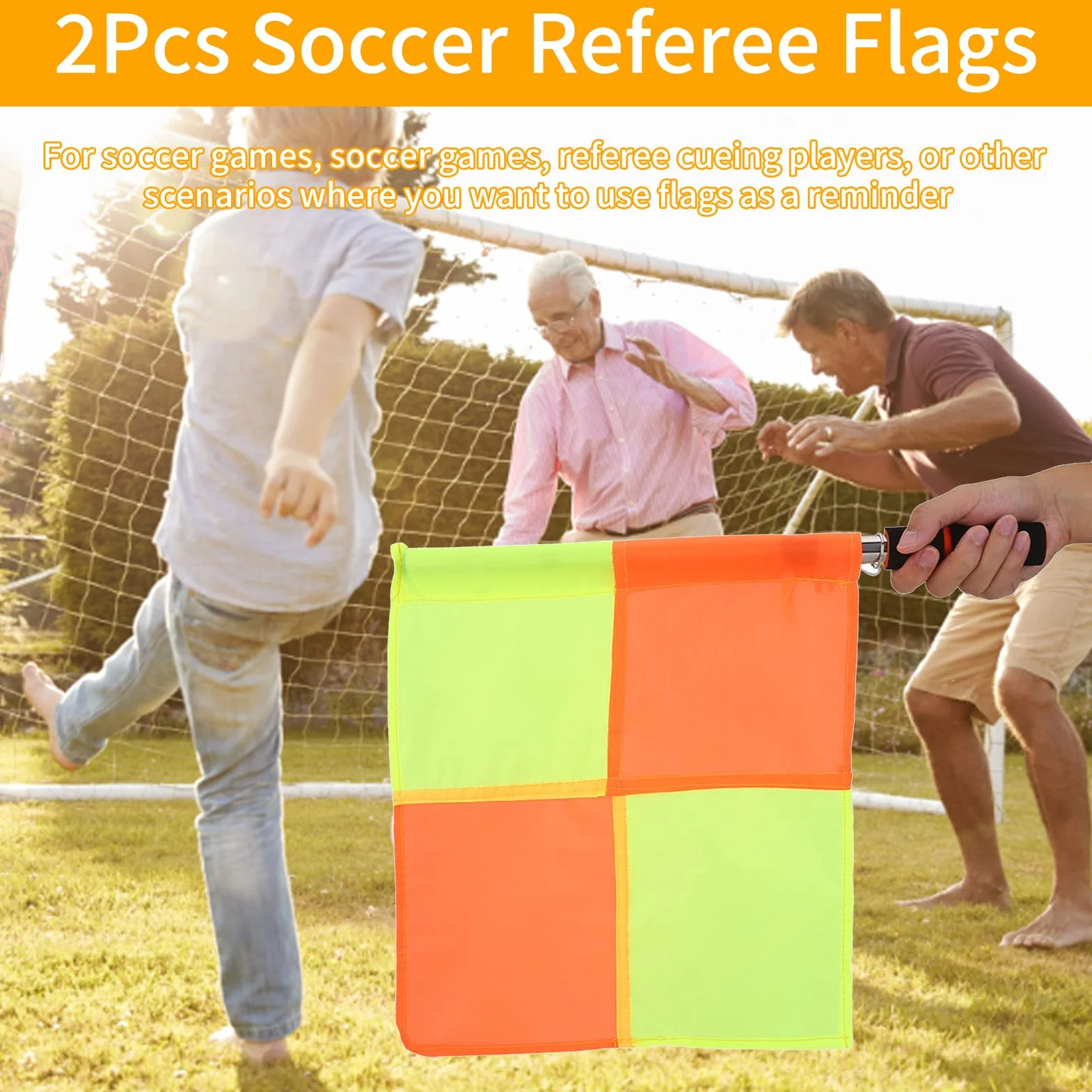 Drapeaux D'arbitre De Football Tiiyee 2pcs Étanche Haute Visibilité Rouge Et Jaune