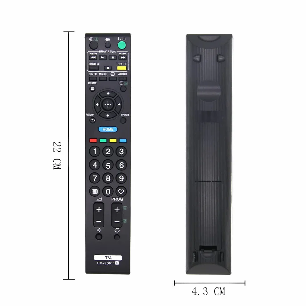 Remplacement Telecommande Sony RM-ED011 pour telecommande TV Sony Smart LCD LED HD TV