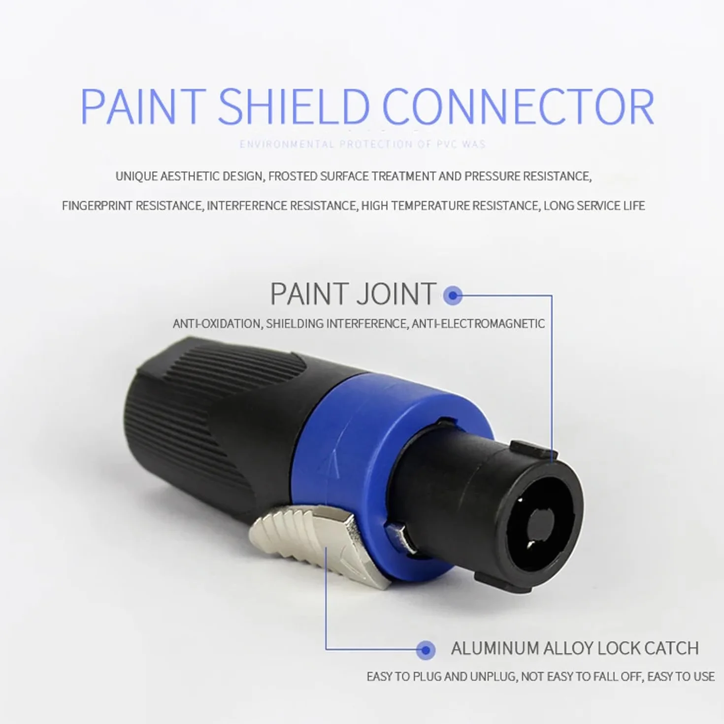 Greluma 4 Set Kit de connecteurs Speakon, fiches de haut-parleur 4 broches à verrouillage rotatif et prises de montage sur panneau de châssis, compatibles NL4FC, NL4FX, NL4MPR