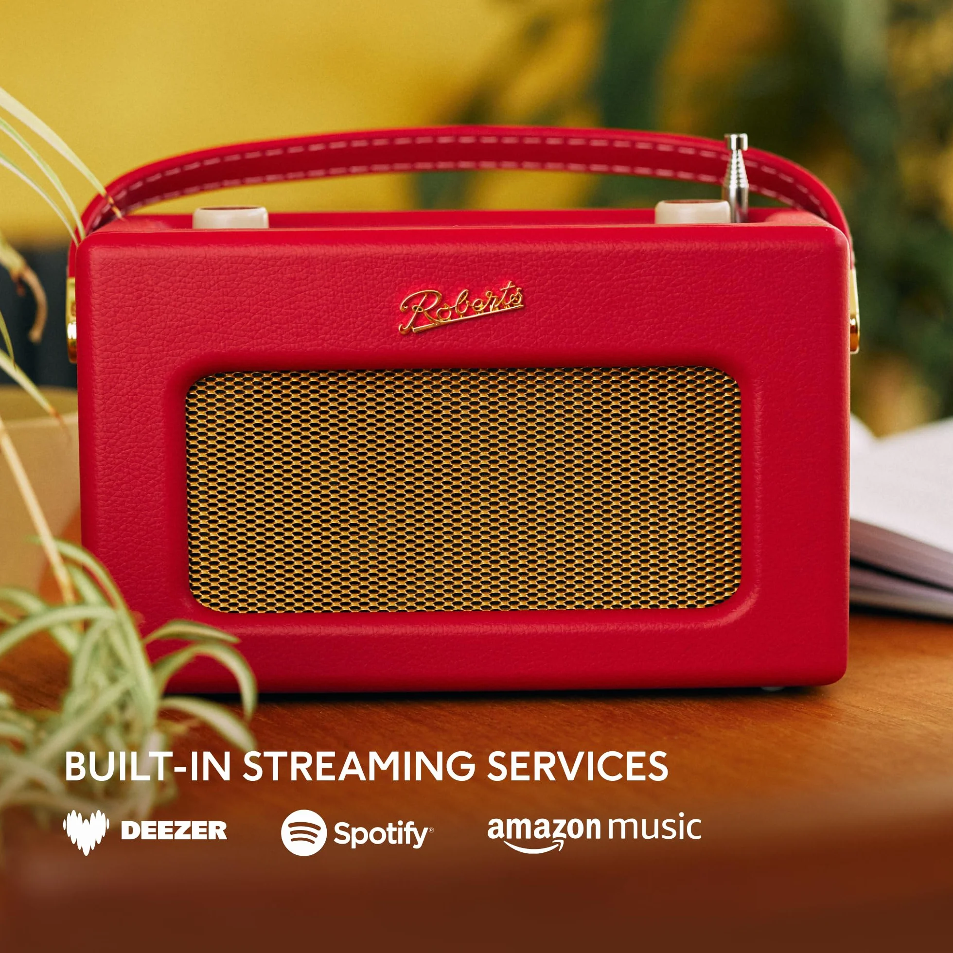 Roberts Revival iSTREAML Radio numérique FM/DAB/DAB+/INTERNET avec Bluetooth, rouge classique
