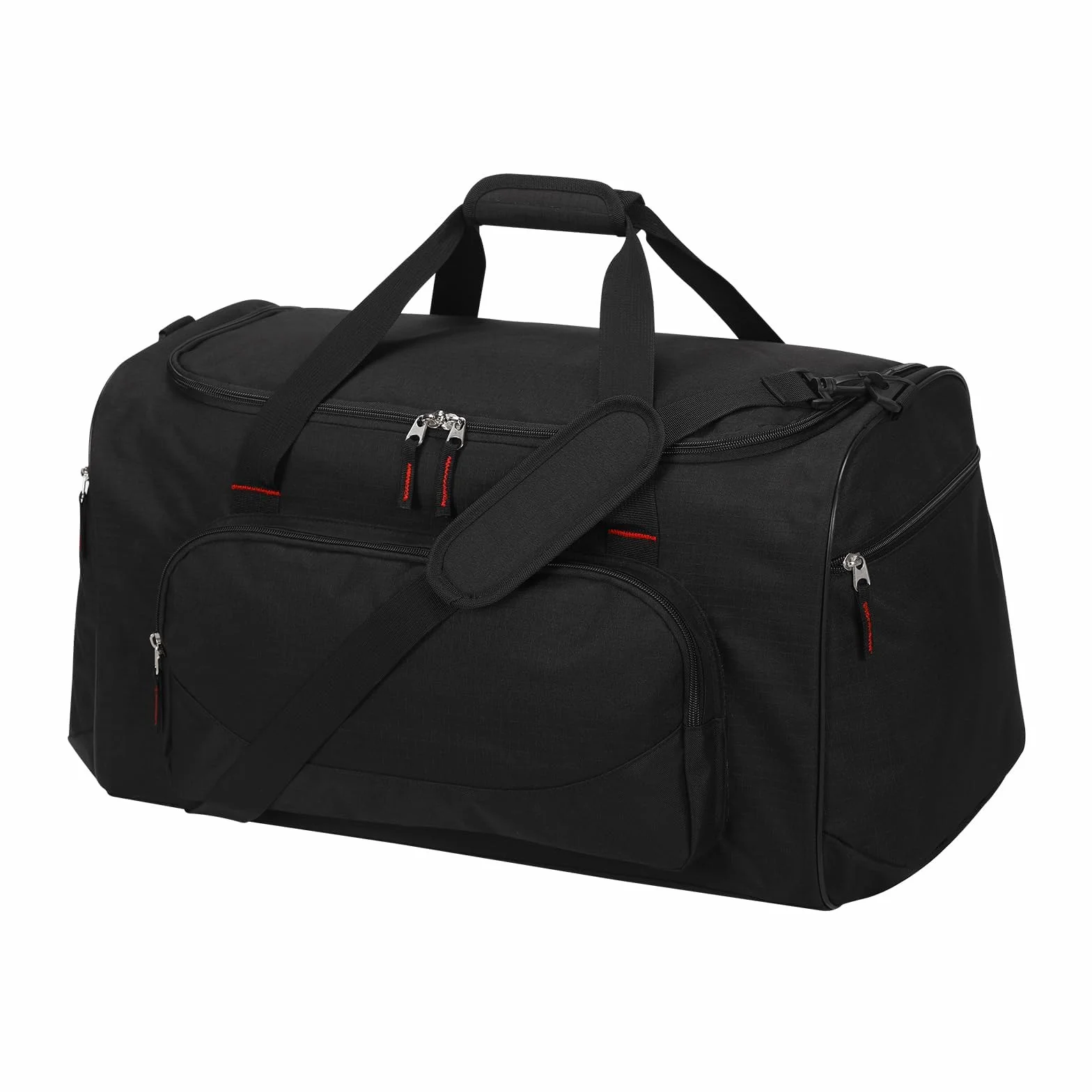 Grand Sac de Sport Homme 55L - Sac de Fitness Voyage Gym - Noir