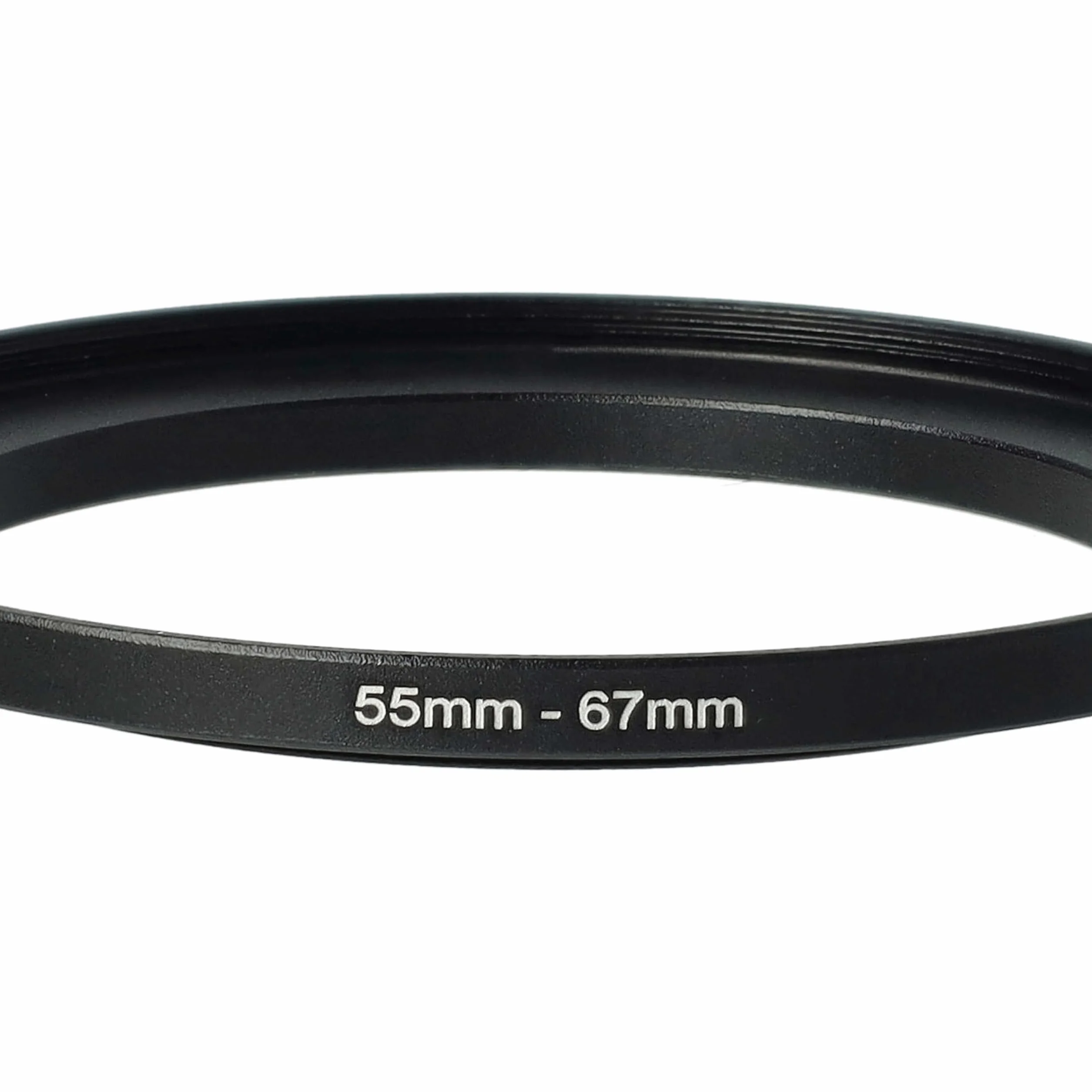 vhbw Bague d'adaptation de Filtre 55 mm vers 67 mm pour Objectif d'appareil Photo - Adaptateur, métal, Noir