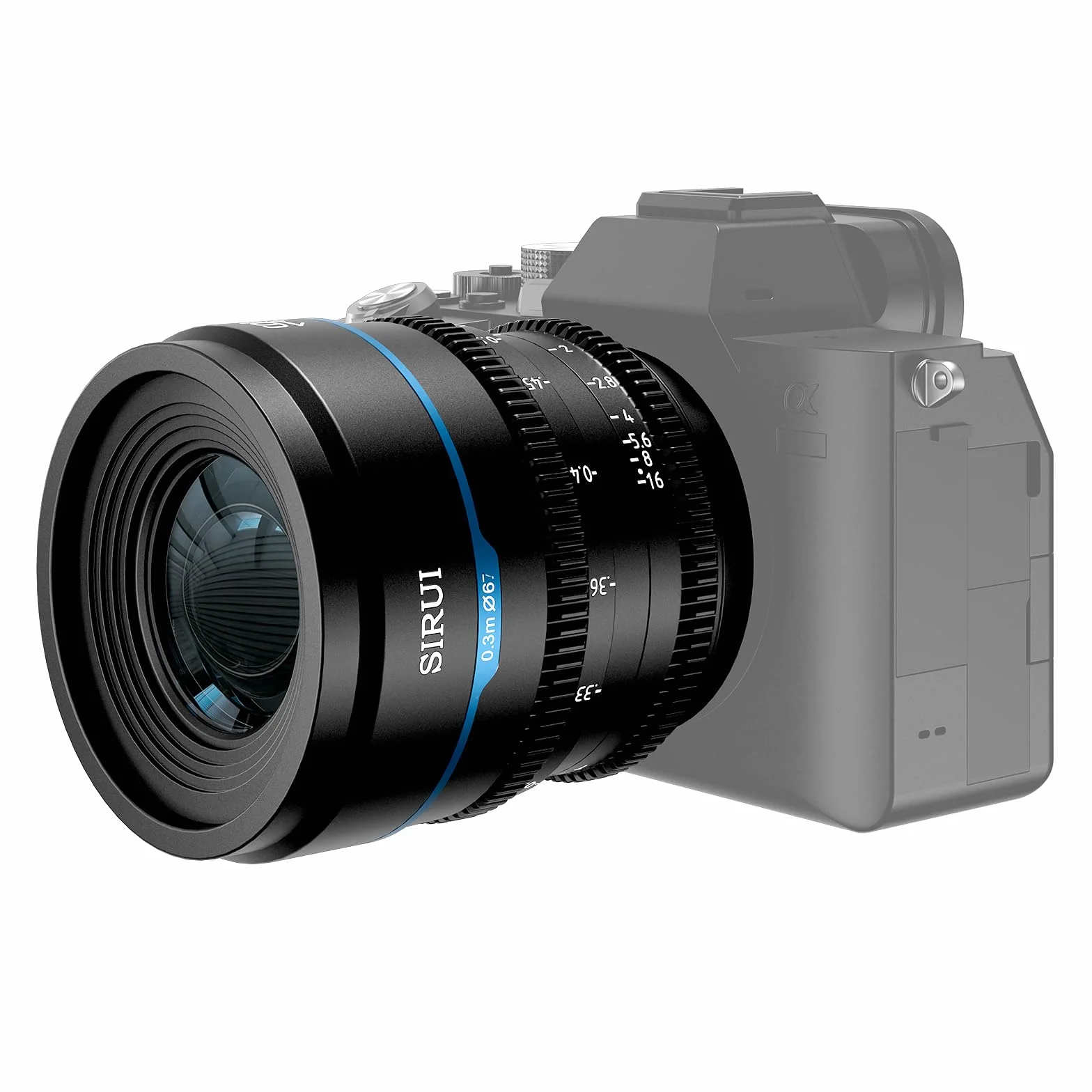 SIRUI Night Walker 75mm T1.2 S35 Objectif Cinéma Manuel Focale Fixe Compact pour Monture X Noir