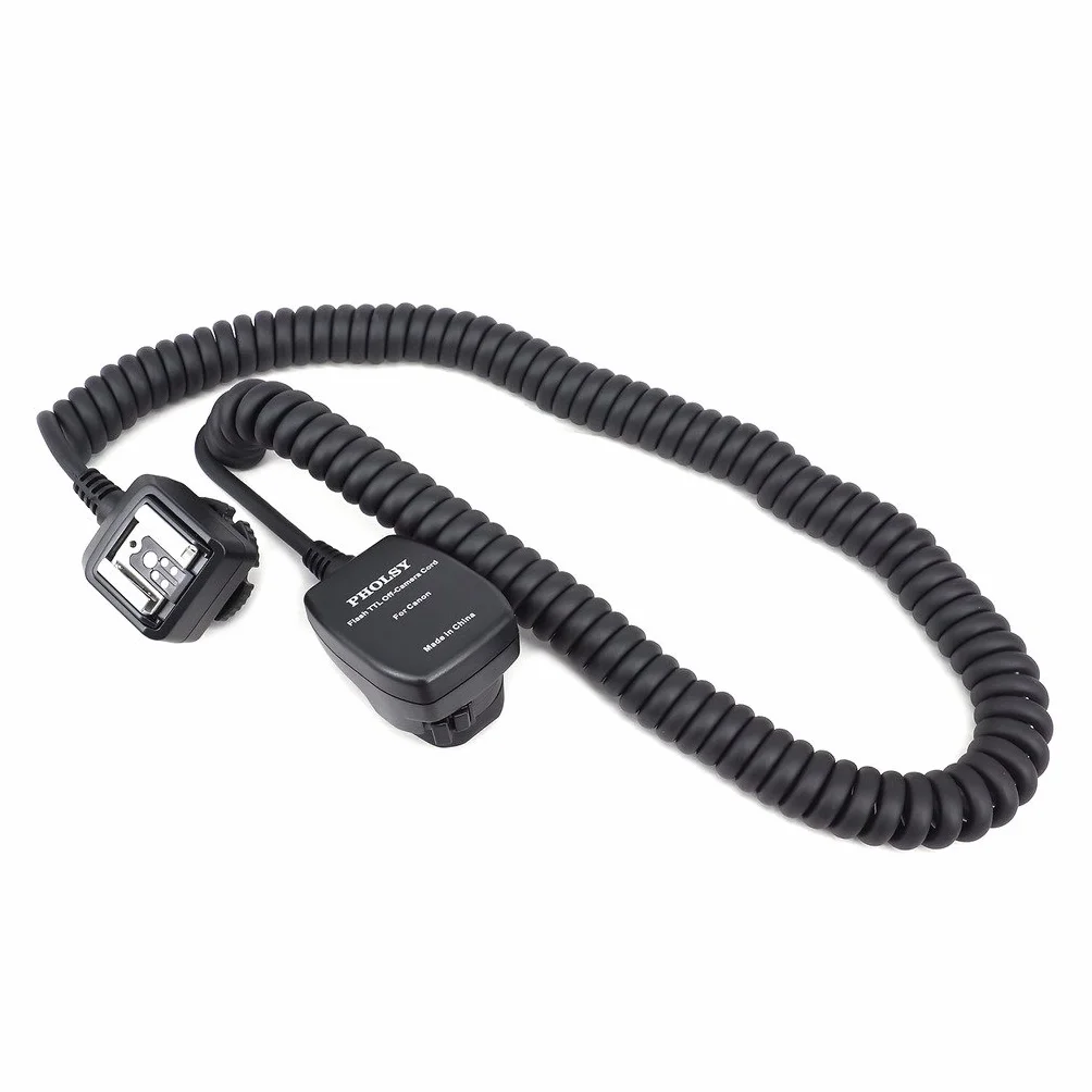 PHOLSY Câble d'extension E-TTL E-TTL II Cordon de Synchronisation de Caméra Flash Câble de Télécommande de Flash pour Canon Appareil Photo à Flash - 6,5' (2 m), Remplace OC-E3 Cordon de Télécommande