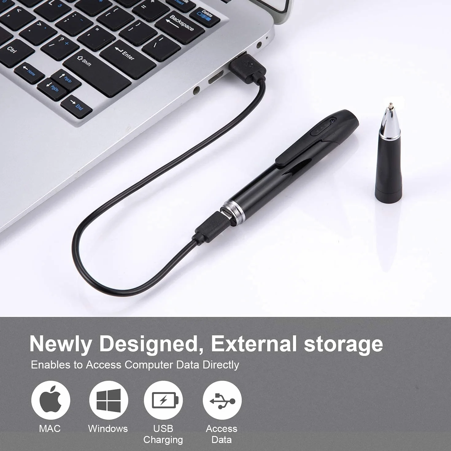 Caméra Espion Caméra Cachée Stylo 1080P Mini Caméra de Poche avec Carte 32 Go Caméra Stylo avec Enregistrement Vidéo Prise de Photo et 150 Mins d'Autonomie de la intérieur extérieur