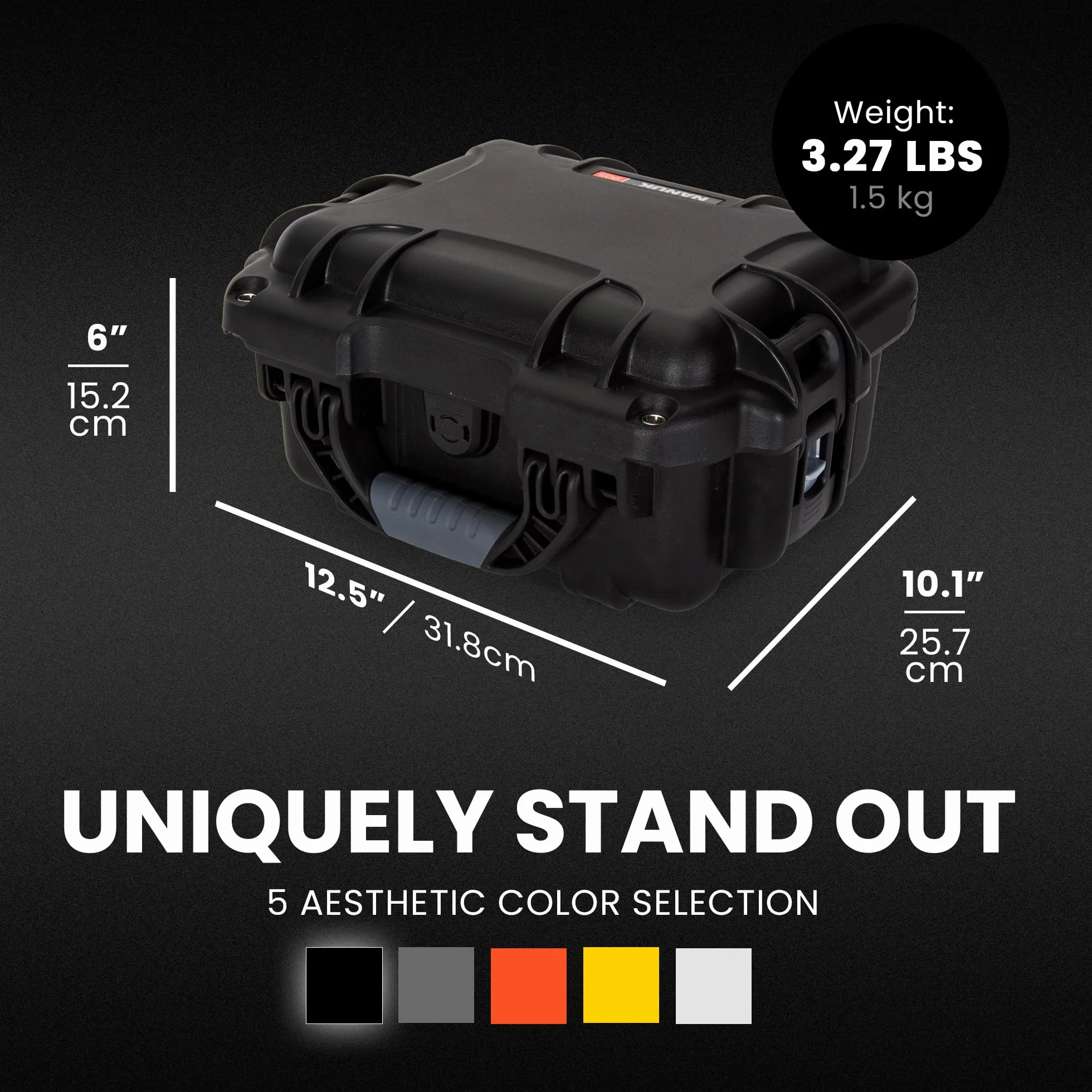 NANUK 905 Valise de Protection étanche pour Appareil Photo Drone 31,75 x 25,65 x 15,24 cm Noir
