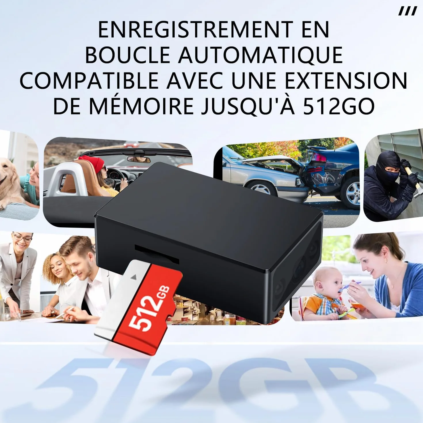Mini caméra Espion HD 1080P caméra cachée surveillance intérieur extérieur sans WiFi