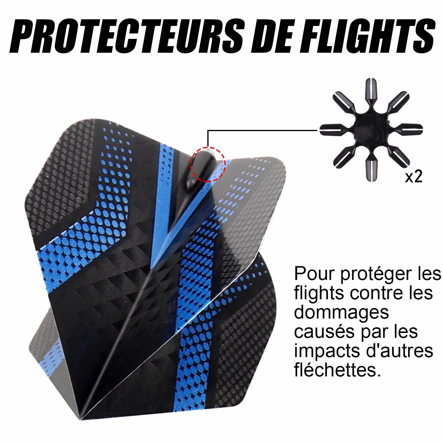 Lot de 12 fléchettes Professionnelles Pointe métal Tige Aluminium 18 Ailettes Anneaux