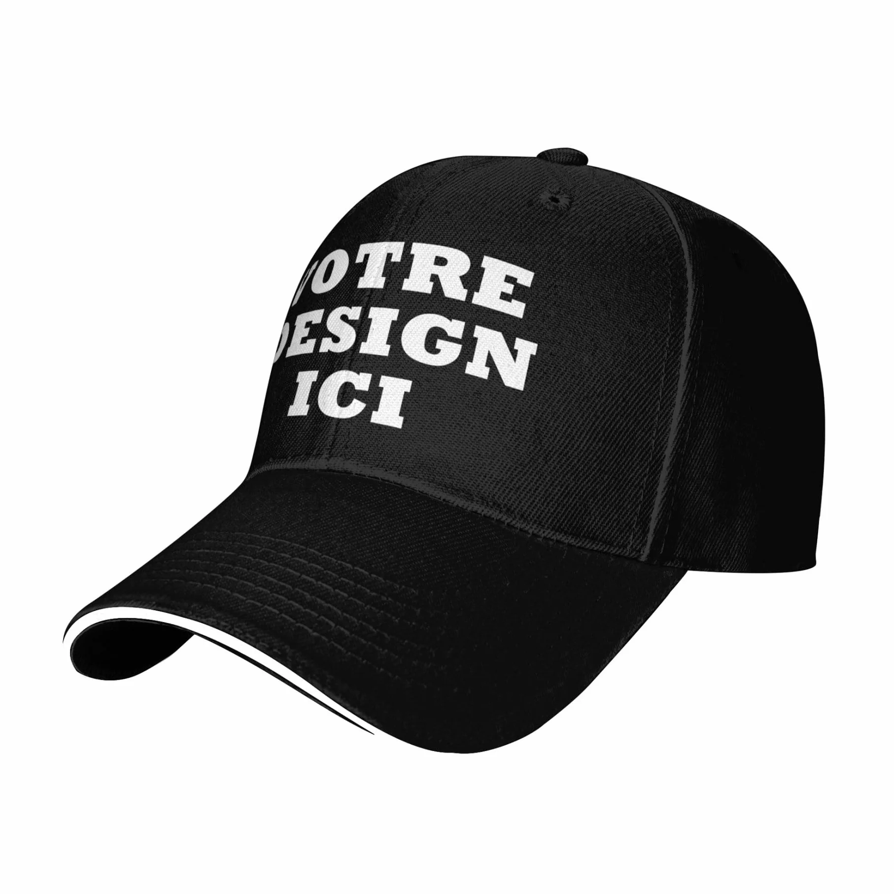 Casquette Baseball Personnalisée Photo Nom Texte Hommes Femmes
