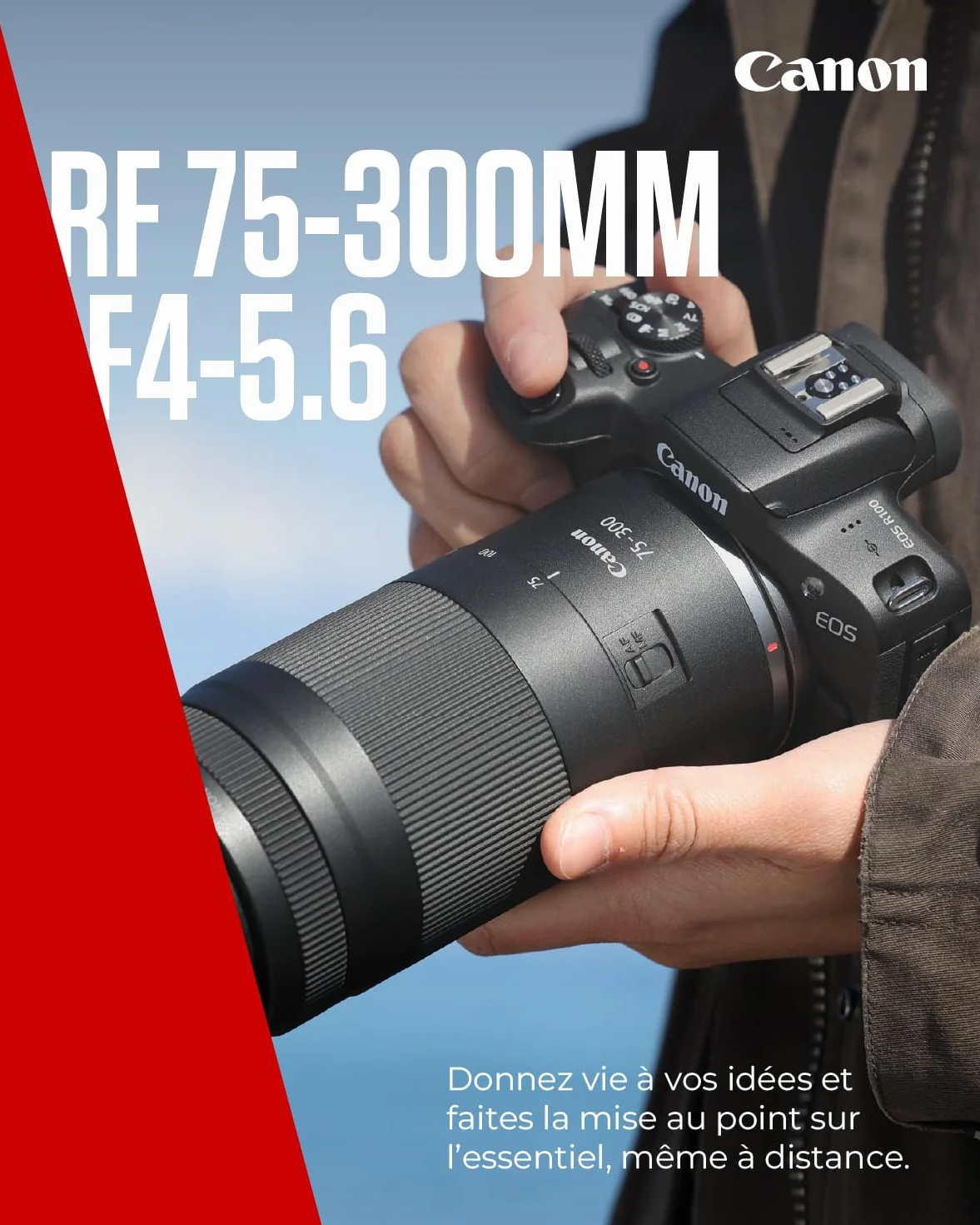 Objectif Canon RF 75-300mm F4-5.6 Téléobjectif Zoom pour Photographie Animalière Sportive Moteur AF Traitement Super Spectra Compatible EOS R