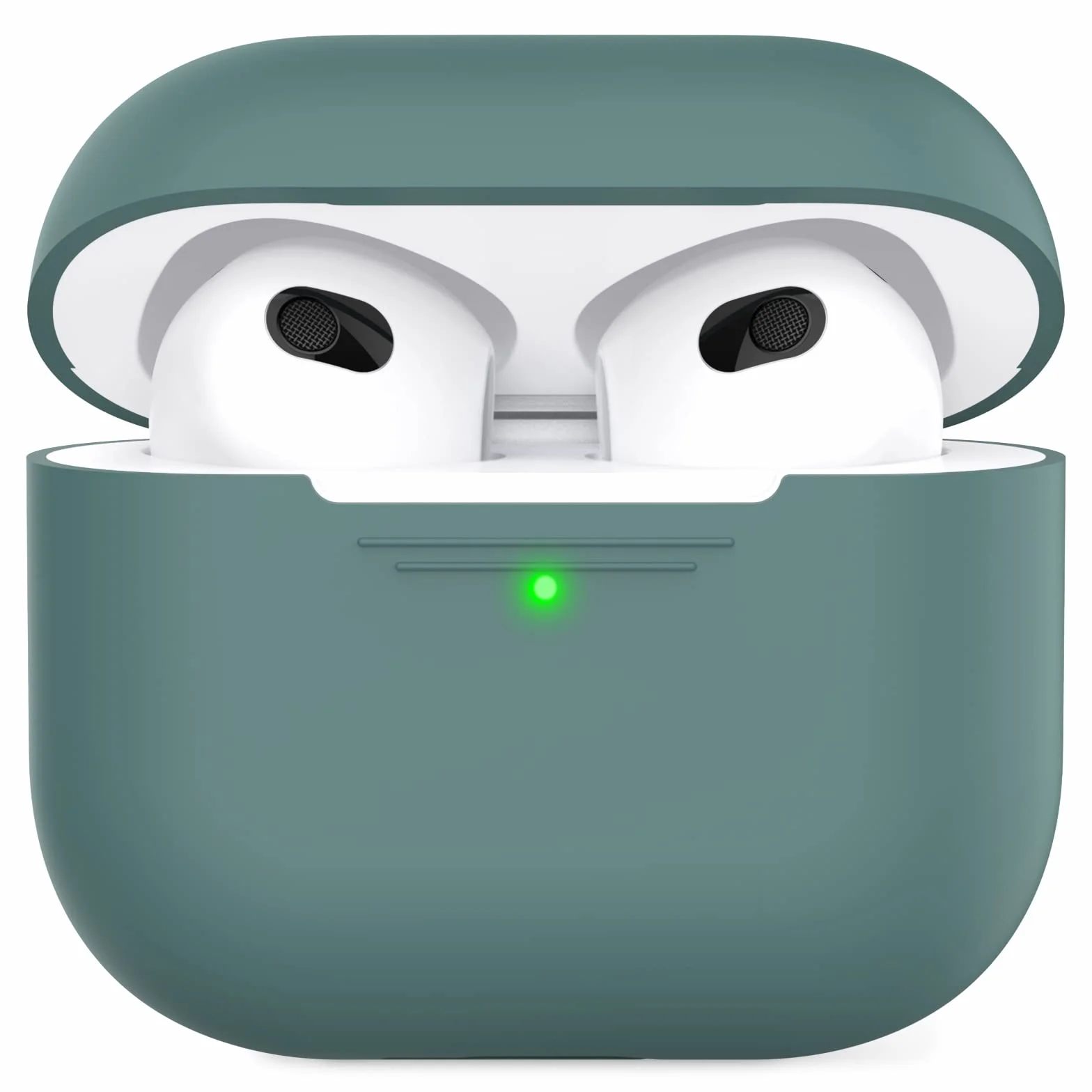 AhaStyle Coque AirPods 3, Étui en Silicone Souple Antichoc pour Apple AirPods 3ᵉ Génération 2021 (Pine Green)