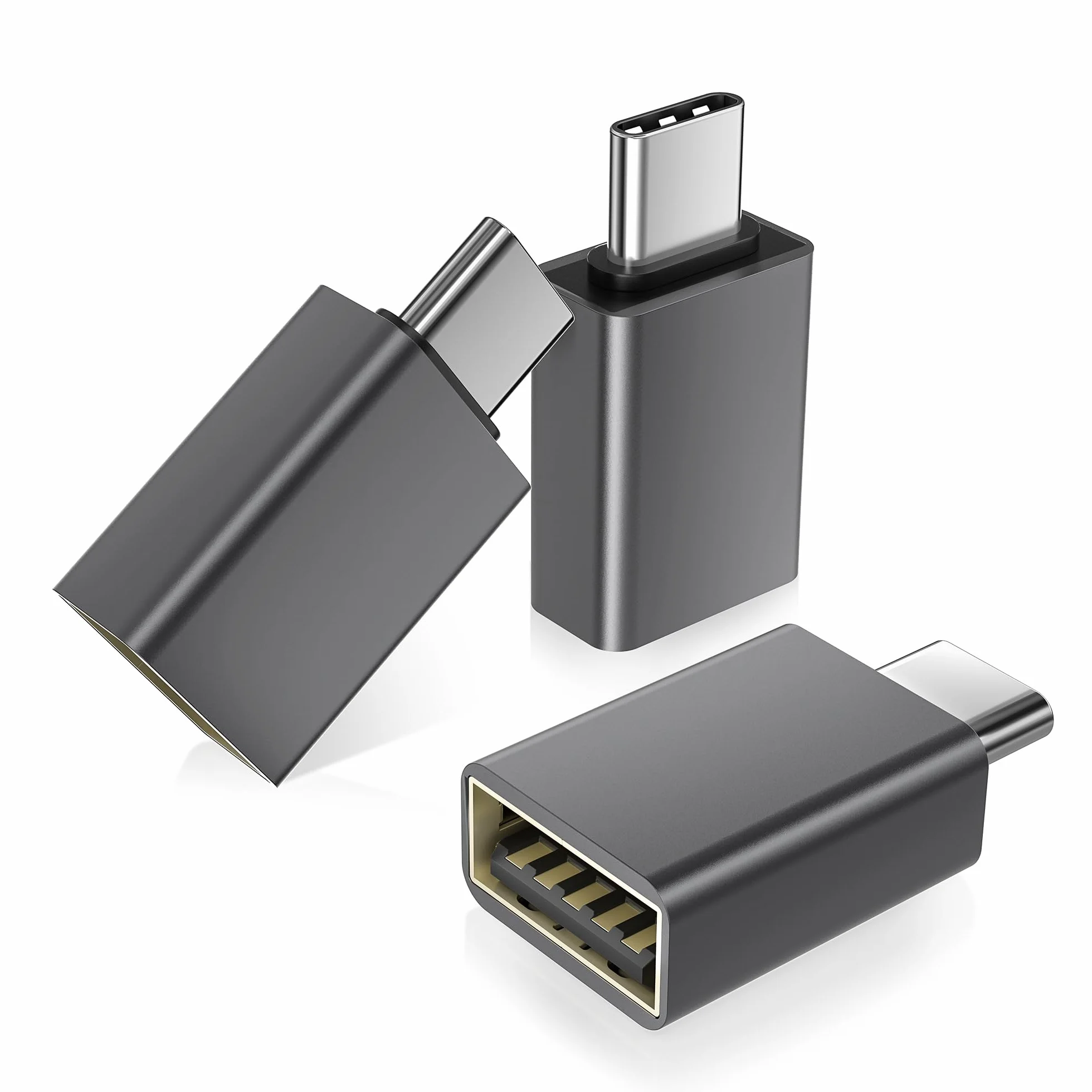 BASESAILOR Adaptateur USB C vers USB 3Pack, Convertisseur USB-C Mâle USB-A 3.0 Femelle, Type C Thunderbolt 4 OTG