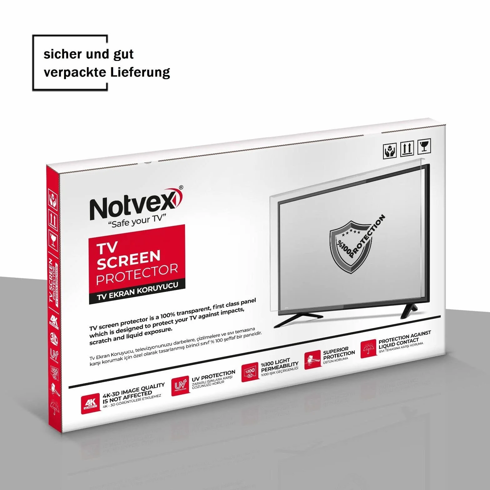 Protection écran téléviseur 65'' Verre anti-rayures Compatible OLED QLED