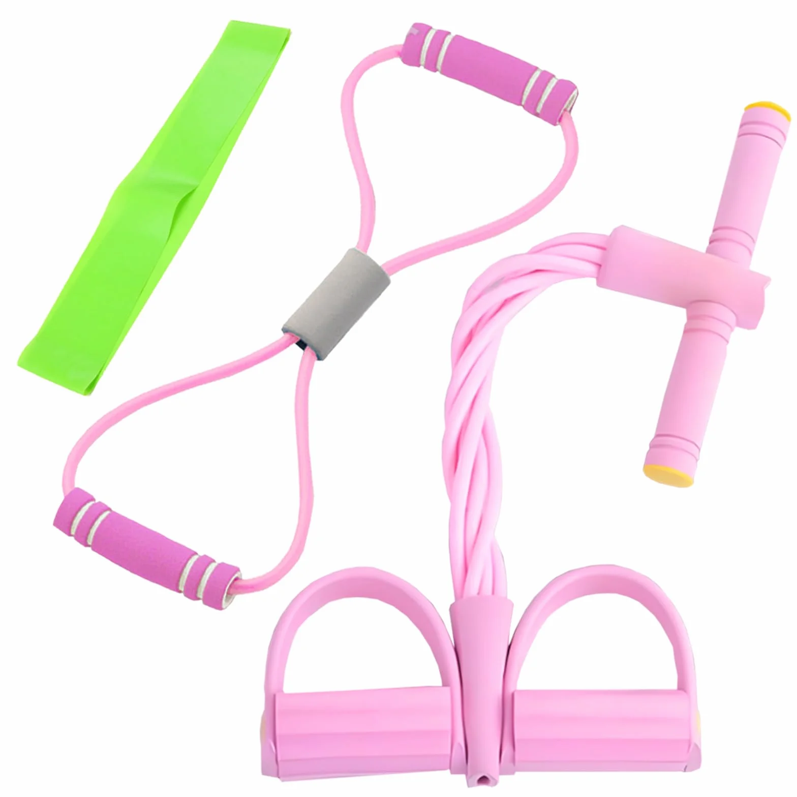 Multifonctionnelle Corde de Tension avec Figure 8 Bande de Résistance 6 Tubes Élastique Sport Expander pour Gymnase Yoga