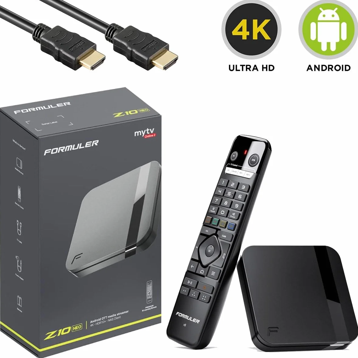 Formuler Z10 Neo 2024 · 4K Android OTT Media Streamer 4K · HDR10+ · NAS Client