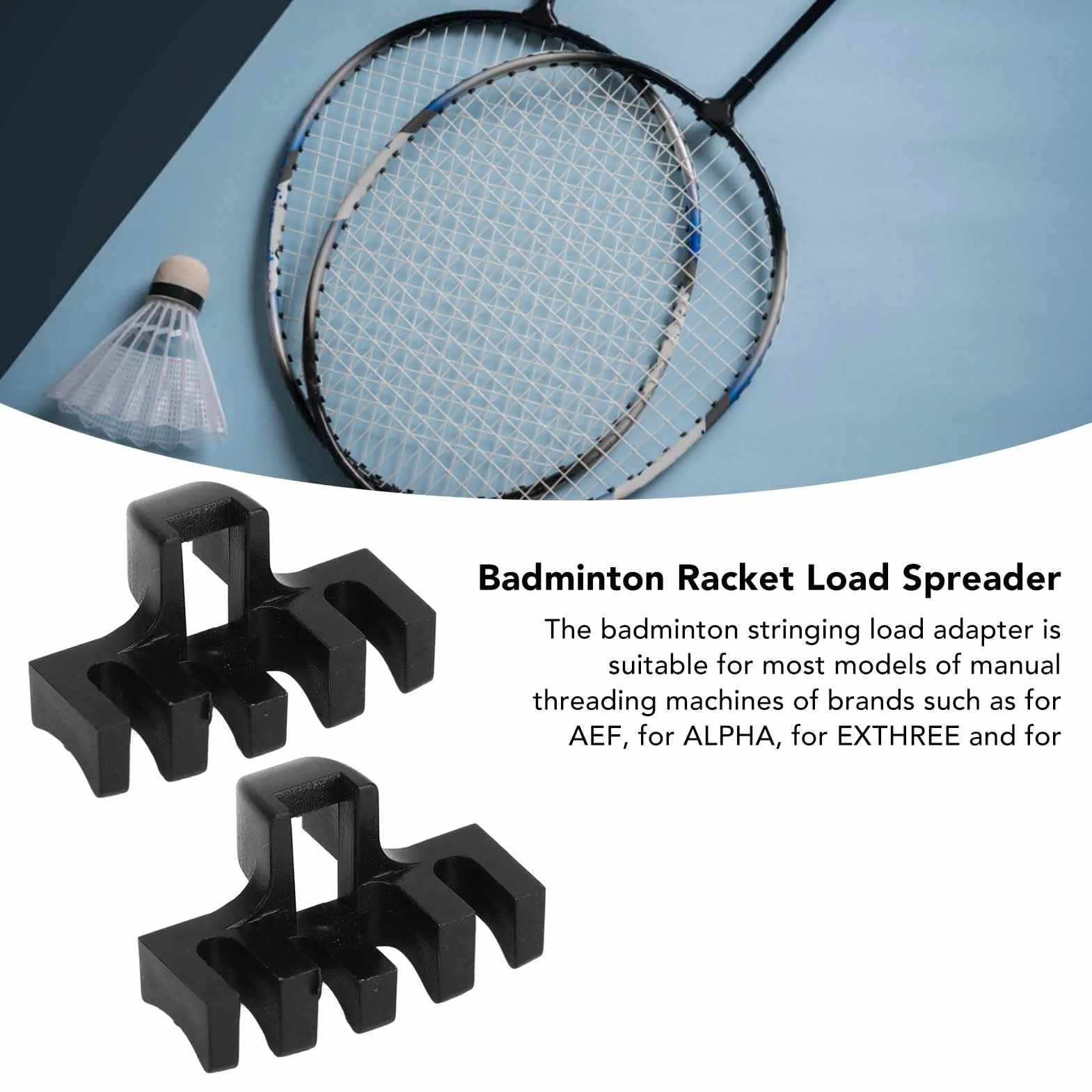 TOPINCN Répartiteur de Charge de Raquette de Badminton 2 Adaptateurs Distribution de Pression