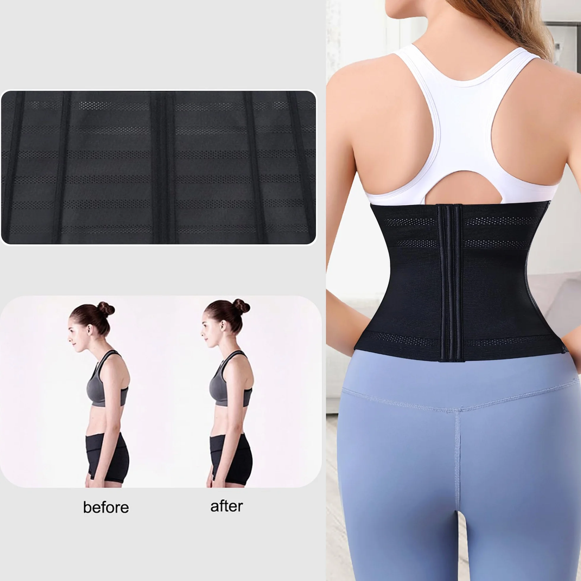 Ceinture de Sudation Waist Trainer Corset Minceur Ventre Plat pour Hommes et Femmes