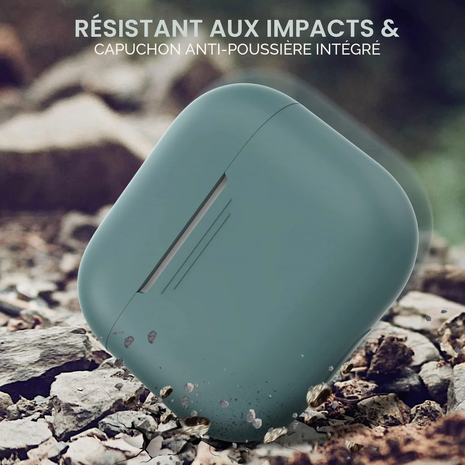 AhaStyle Coque AirPods 3, Étui en Silicone Souple Antichoc pour Apple AirPods 3ᵉ Génération 2021 (Pine Green)