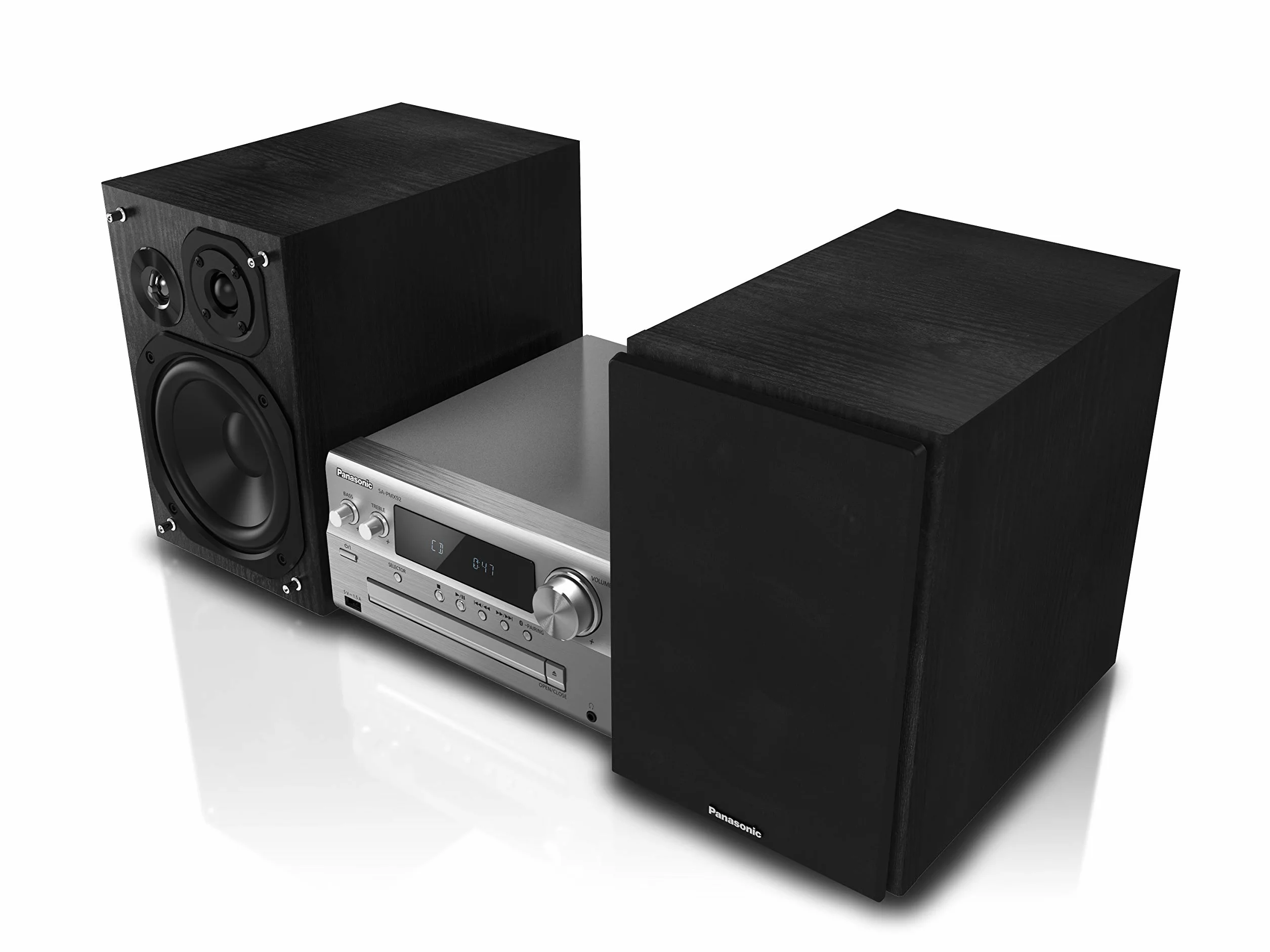 Panasonic Micro-chaîne DAB SC-PMX92EG-S 120W Enceinte 3 Voies Audio Haute Résolution DAB+ Bluetooth AUX-in USB DAC Argent - Version Française