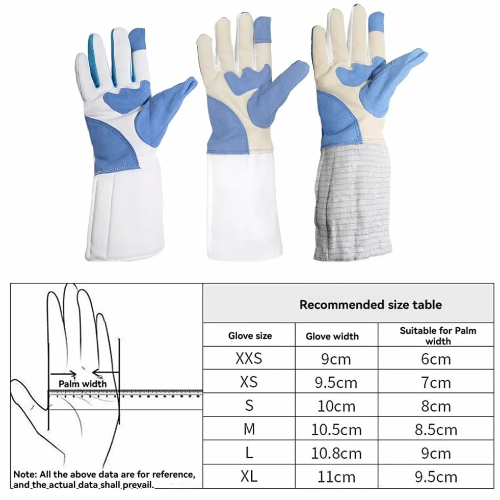 DAZZLEEX Gants d'escrime antidérapants résistants à la déchirure XXS-XXL