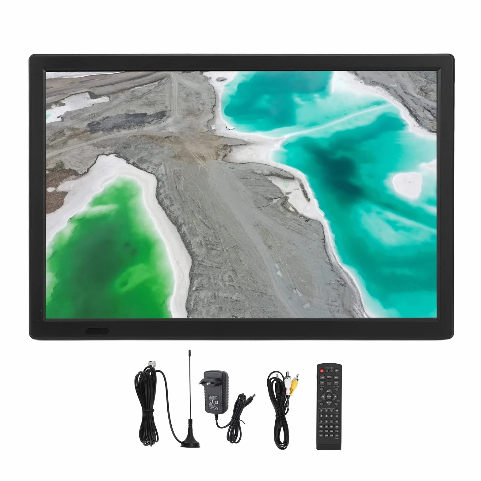 TV Numérique 16 Pouces : écran LCD Extérieur Portable avec Fonctionnalités Intelligentes, Prise UE, Compatibilité 110-220 V - Profitez du Divertissement sur écran Large n'importe Où