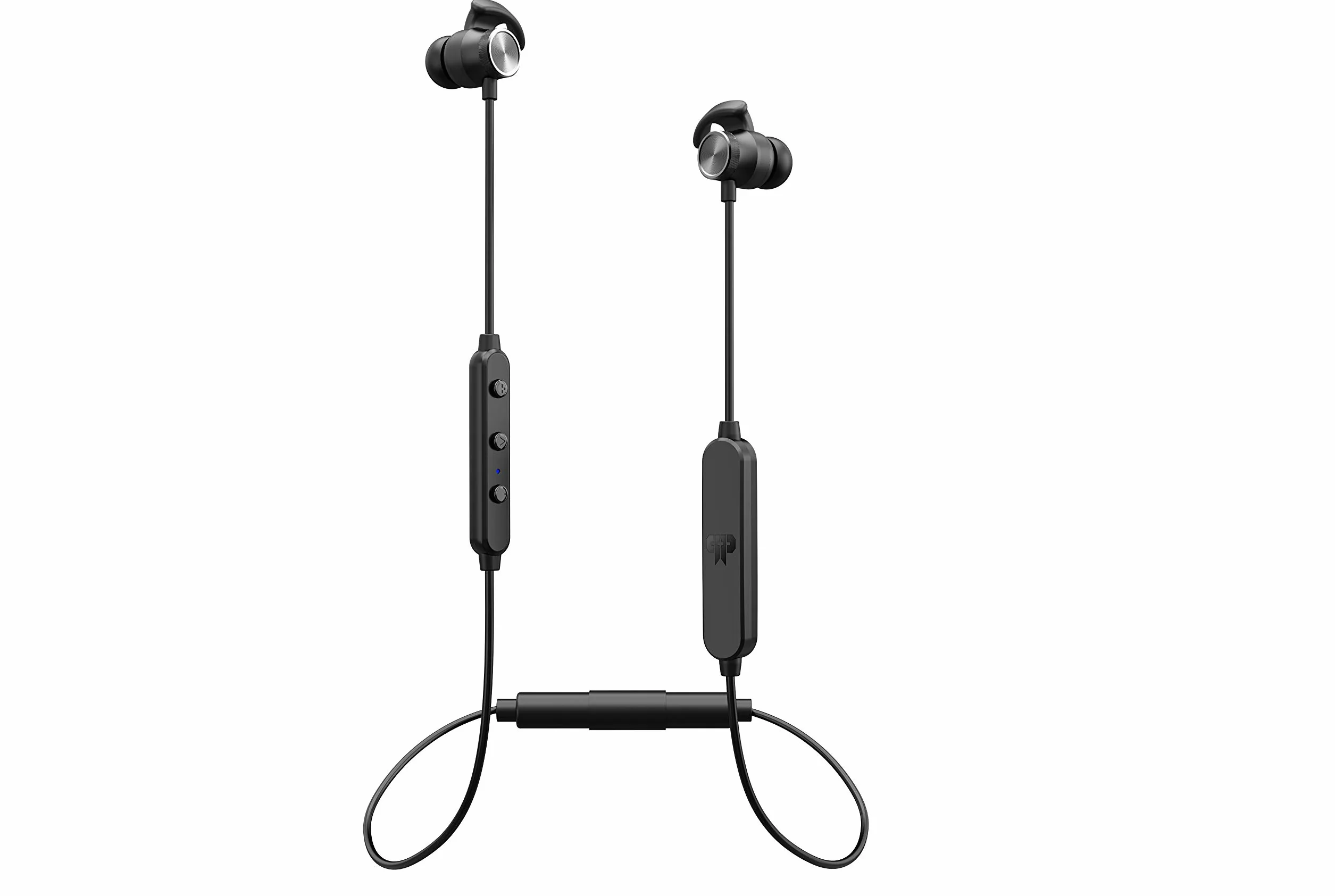 PLUG 'N PULL Écouteurs intra auriculaires sans fil Bluetooth 5.0 avec micro, 15 heures d'autonomie, microphone avec réduction de bruit, idéal sport, résistant à la transpiration, fixation magnétique