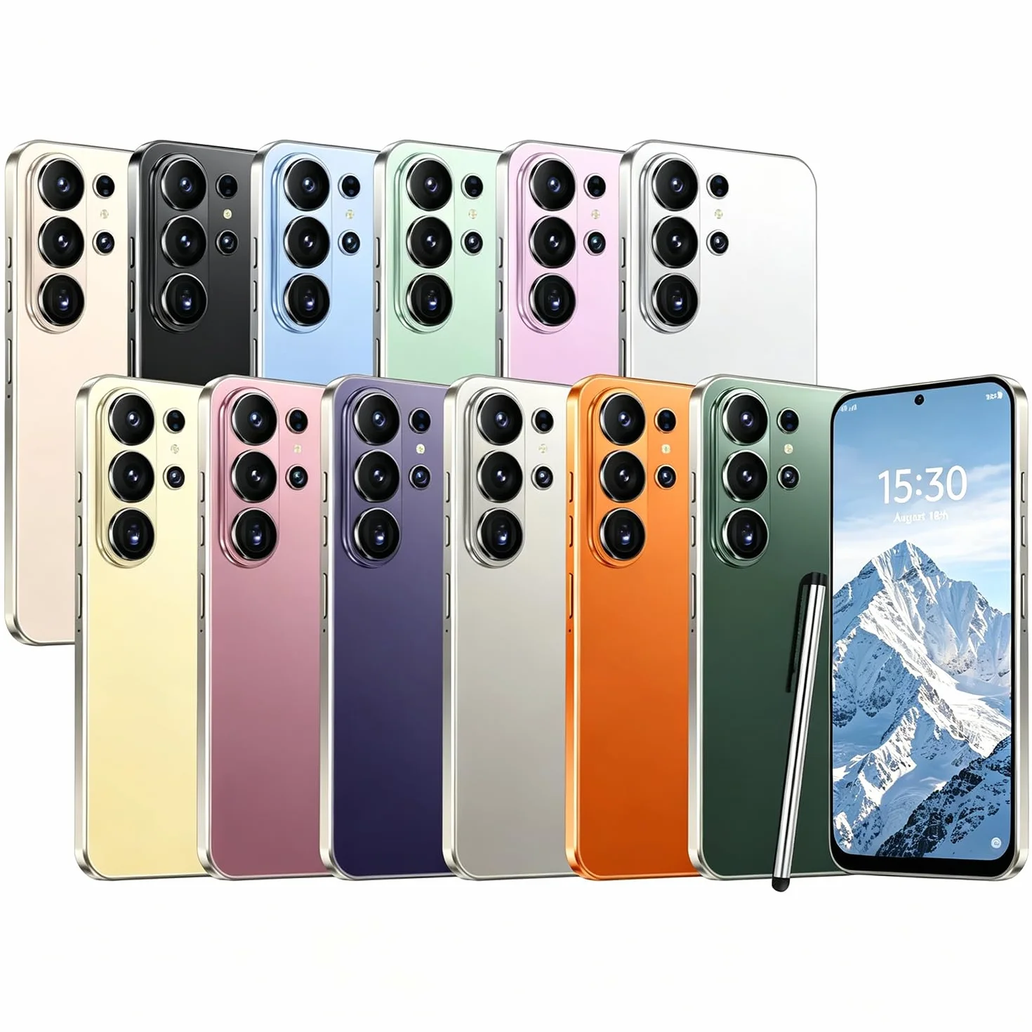 Smartphone 4G Écran HD+ 6.6" Incell 4GB RAM 32GB ROM Batterie 5000mAh Android 12 Double Nano SIM Caméra 16MP+13MP Déverrouillage Facial OTG Army Green